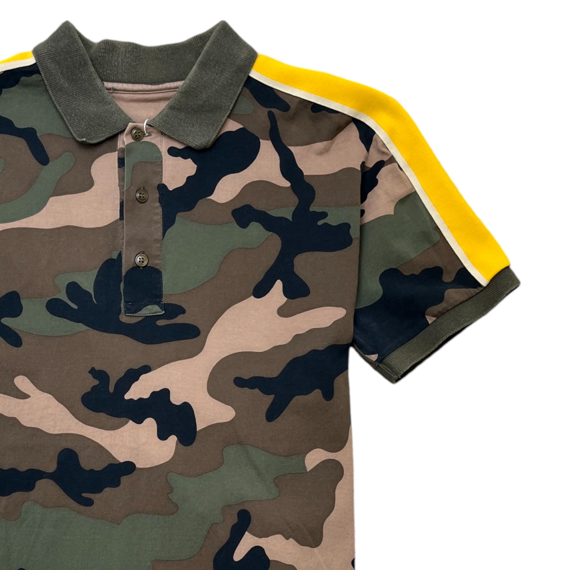 Men's Camo Polo Shirt Khaki Size L