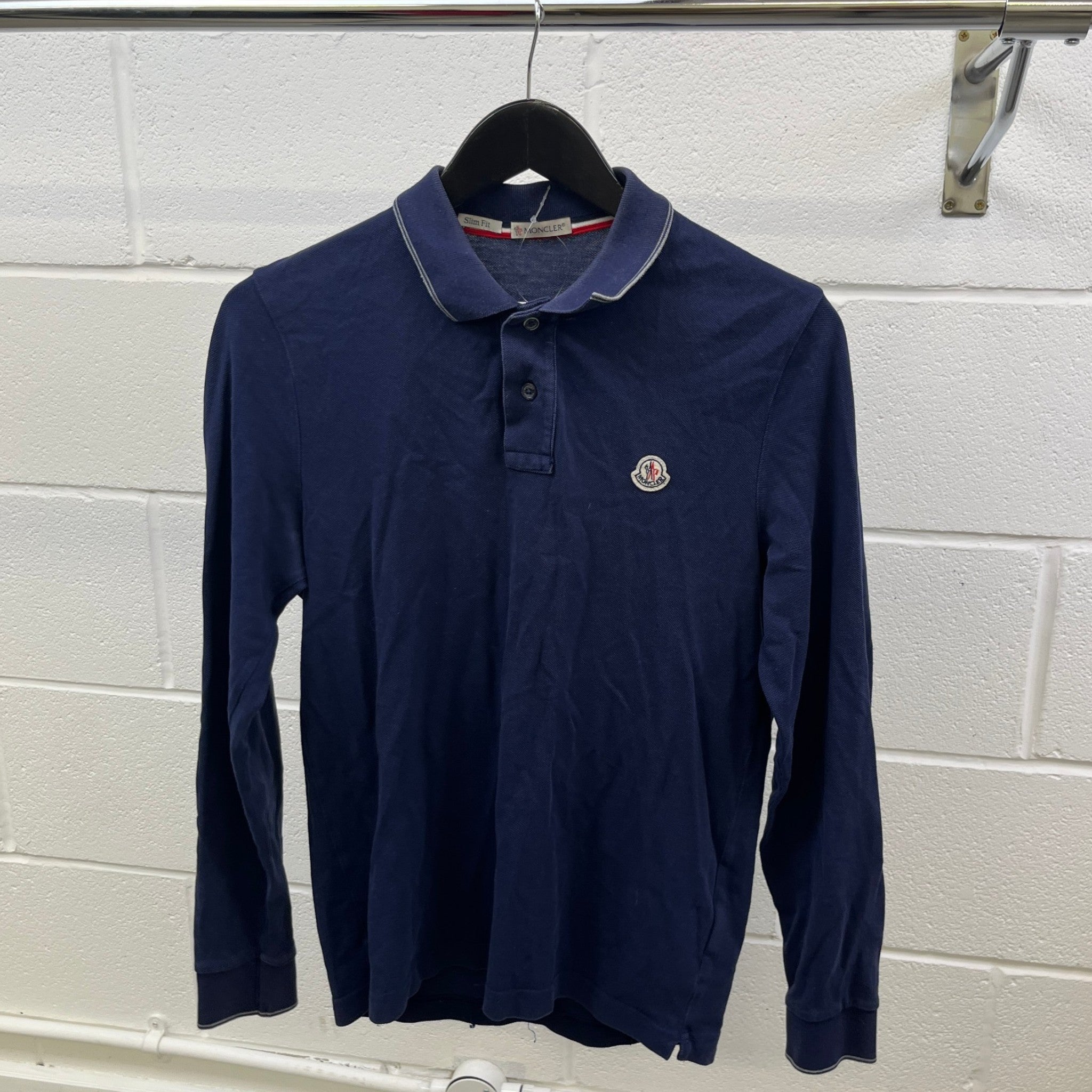Men's Maglia Polo Shirt Navy Size S