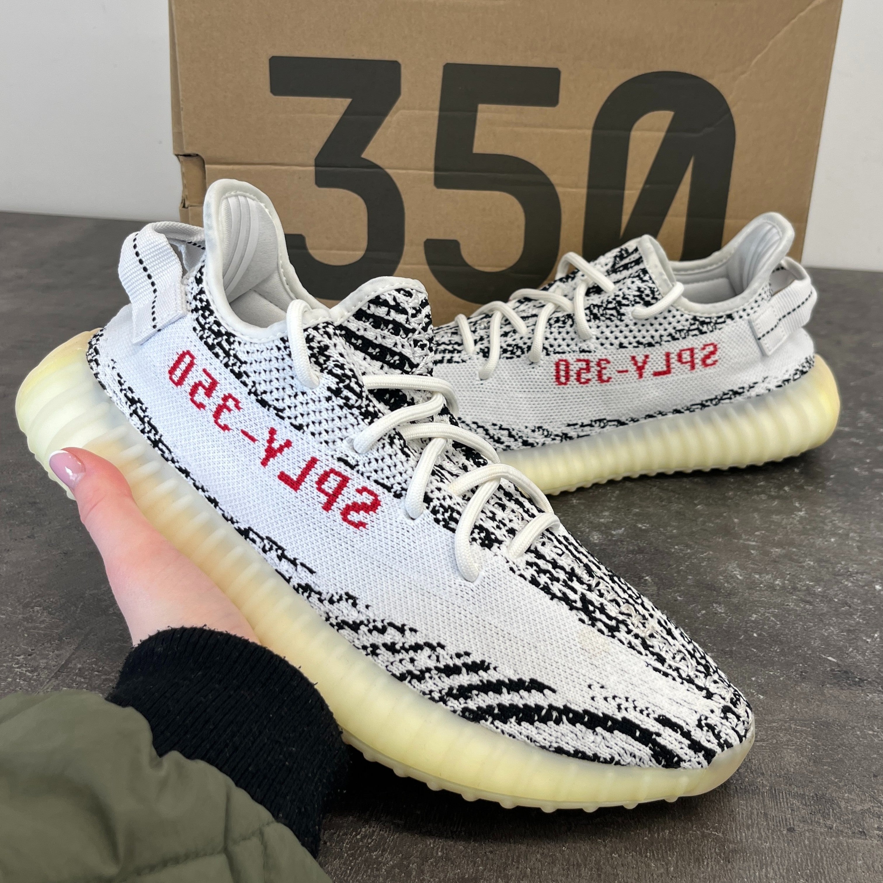 Men's Boost 350 Low Trainers White Size EU 42.5 / UK 8.5