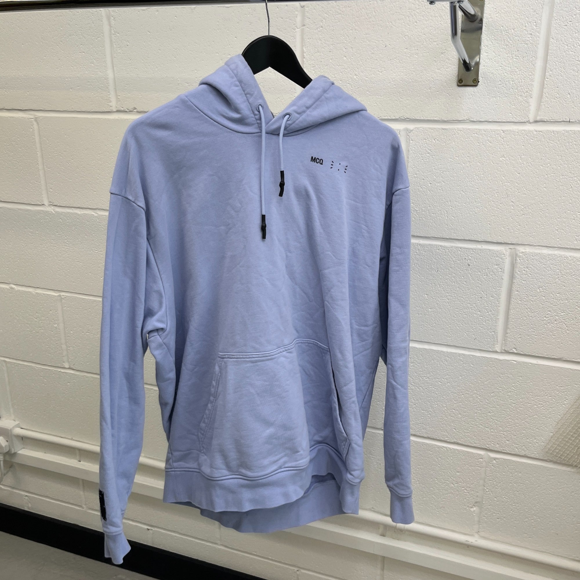 Men's Logo Print Hoodie Purple Size XL