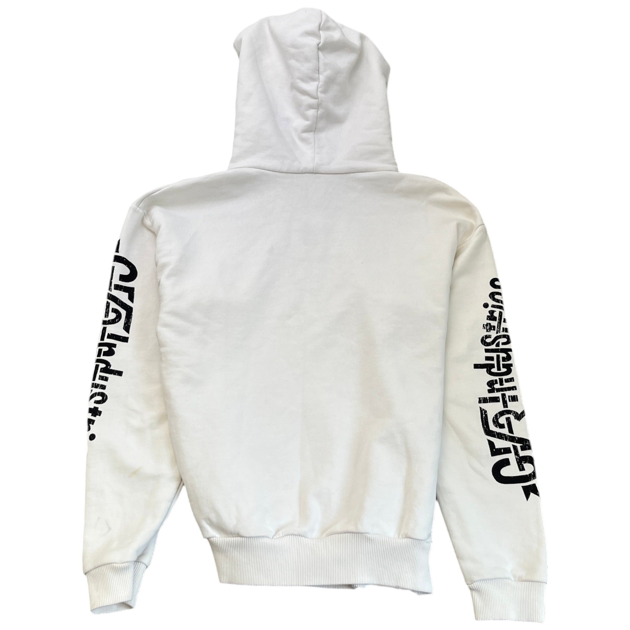 Men's Logo Print Hoodie White Size S