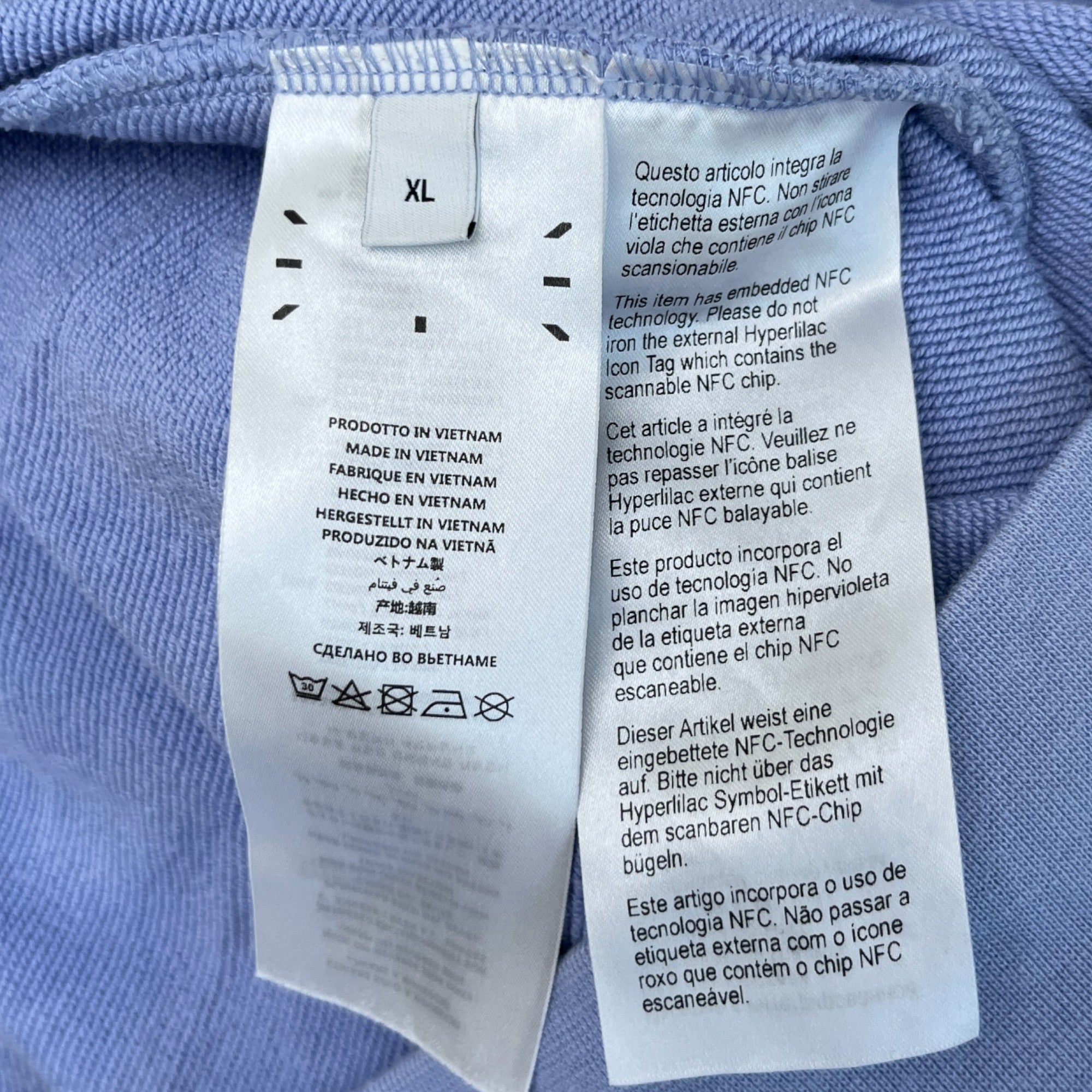 Men's Logo Print Hoodie Purple Size XL