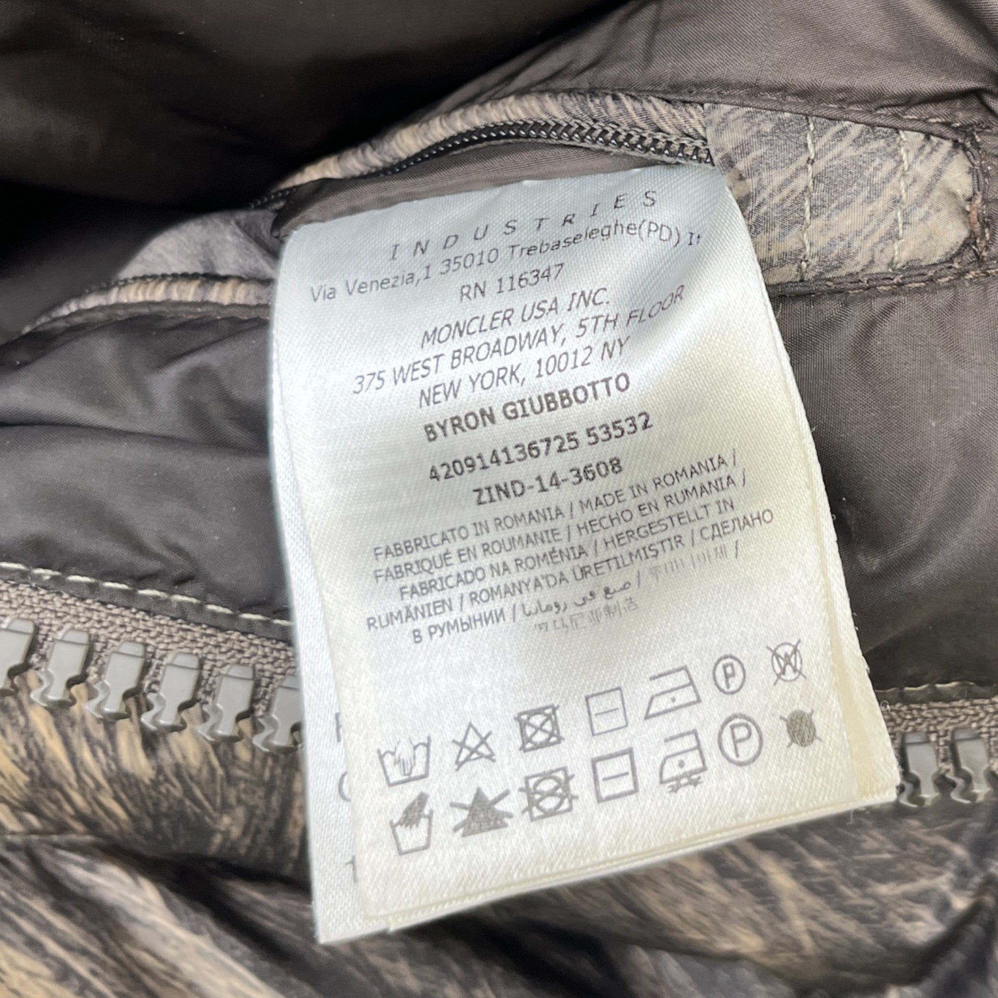 Men's Byron Down Jacket Brown Size 3 / L