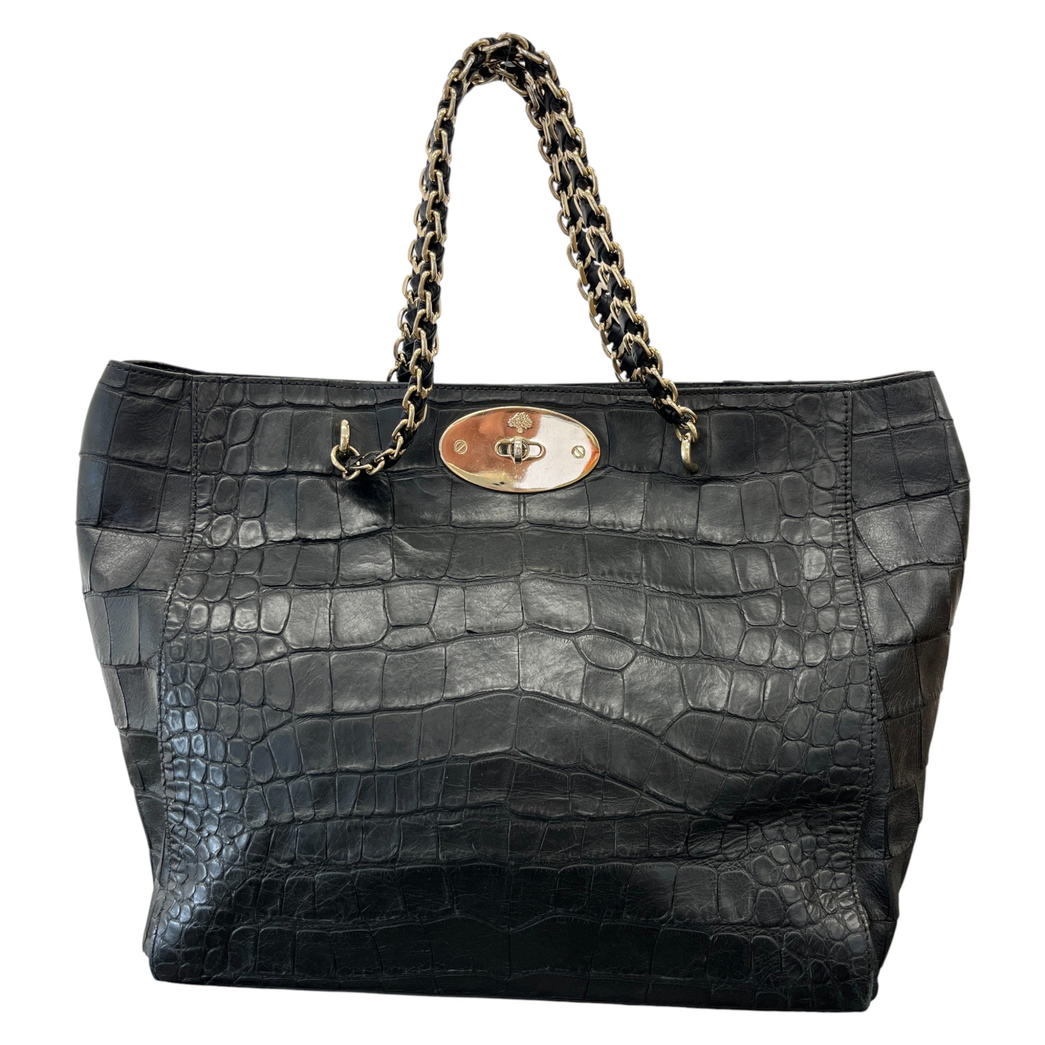 Women's Cecily Croc Print Handbag Black