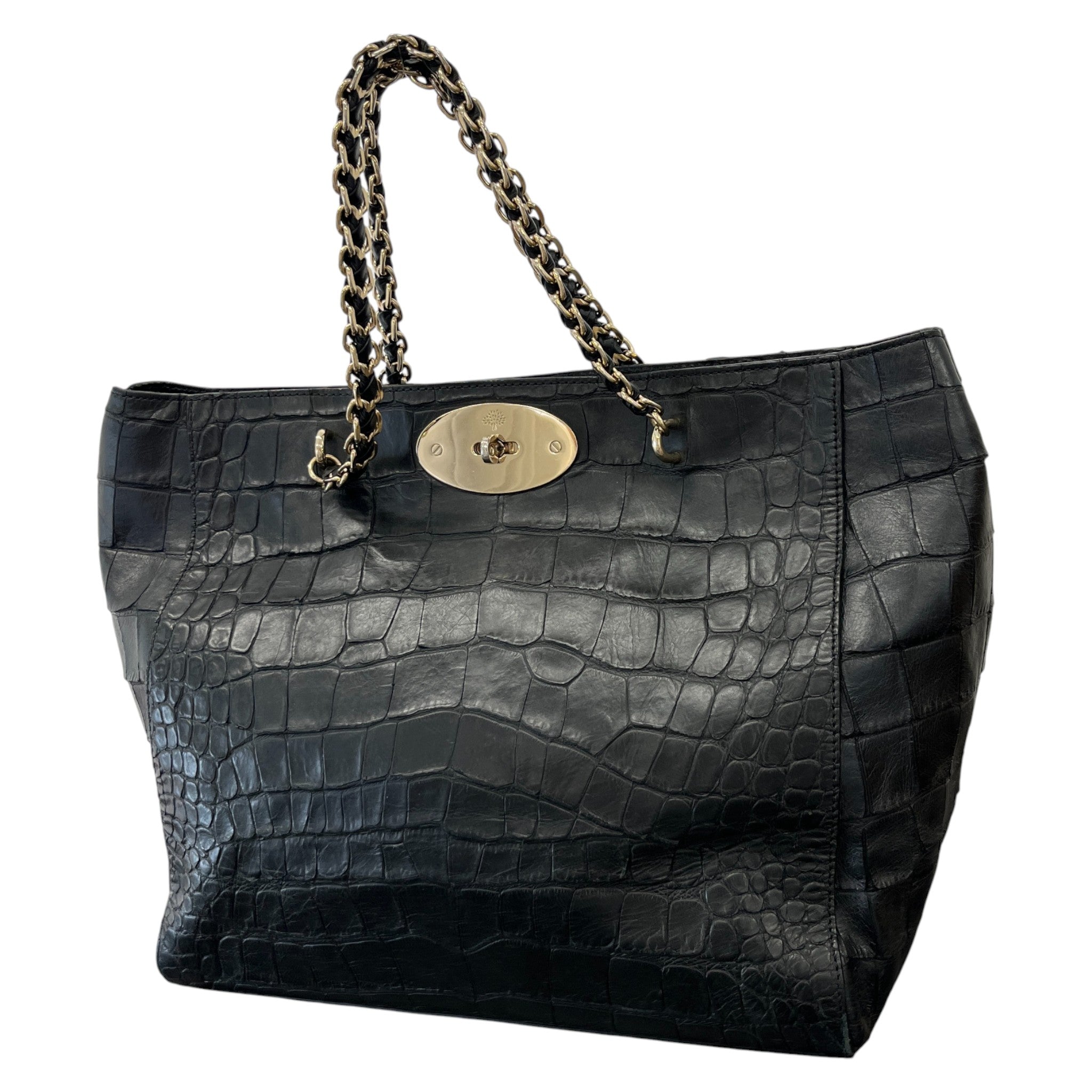 Women's Cecily Croc Print Handbag Black