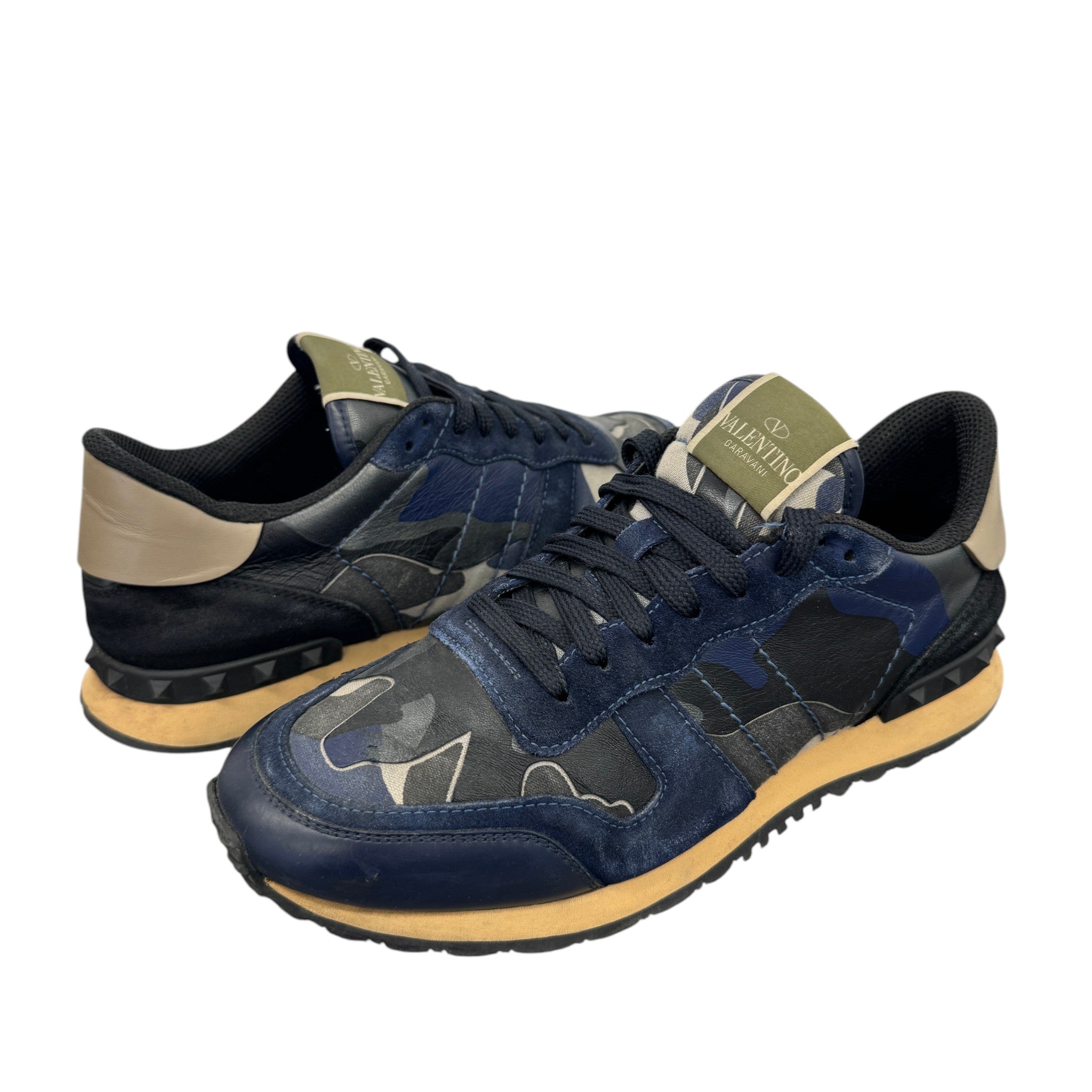 Men's Rockrunner Camouflage Low Trainers Navy Size EU 41 / UK 7