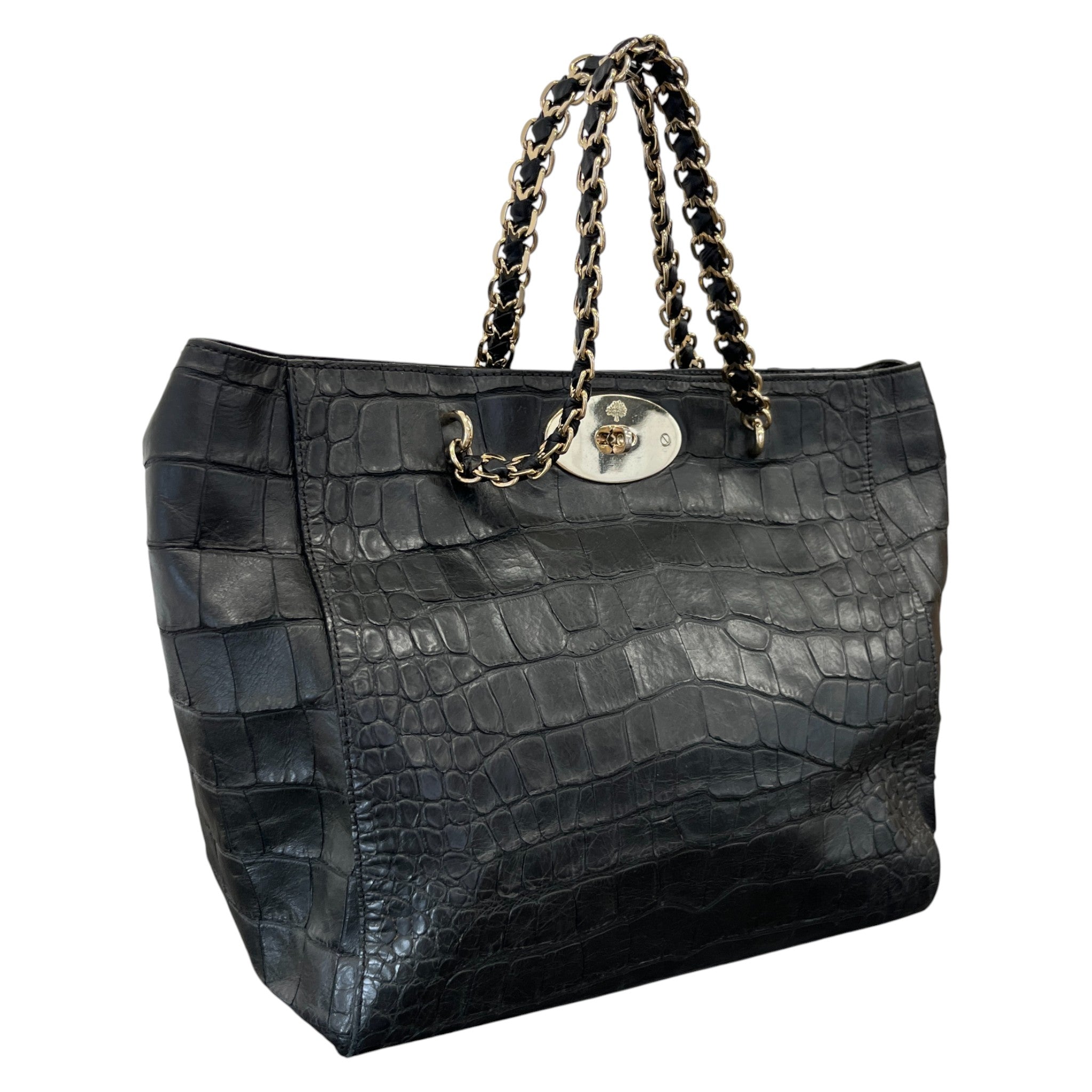 Women's Cecily Croc Print Handbag Black