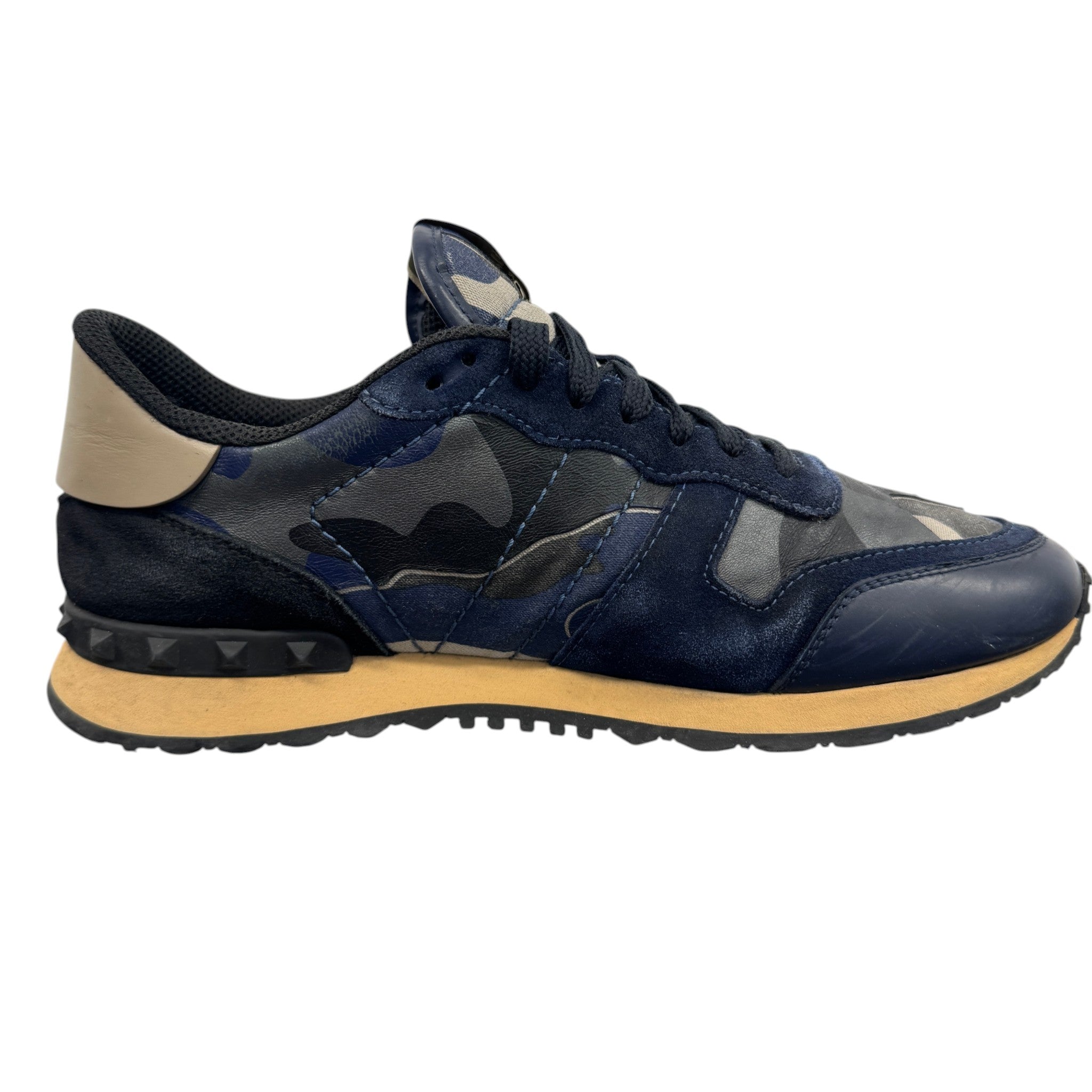 Men's Rockrunner Camouflage Low Trainers Navy Size EU 41 / UK 7