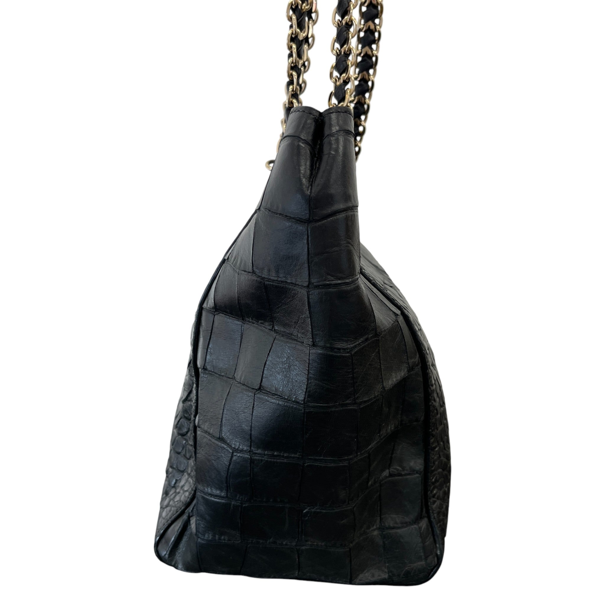 Women's Cecily Croc Print Handbag Black