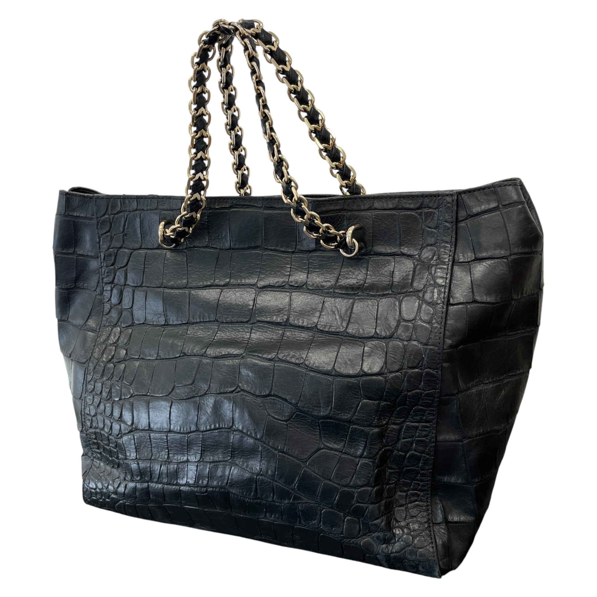 Women's Cecily Croc Print Handbag Black