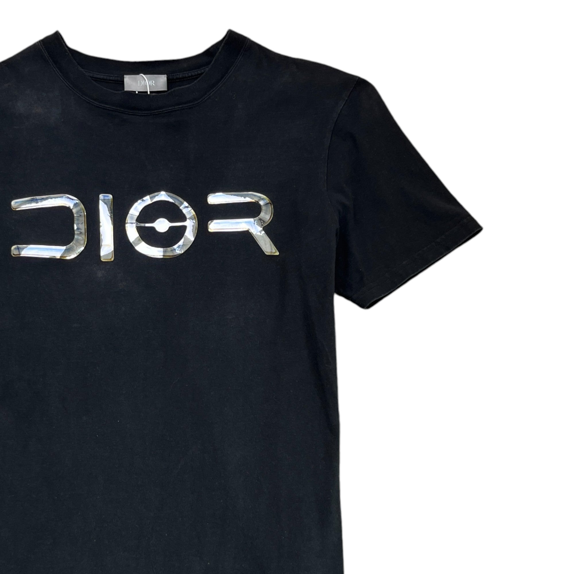 Men's Metallic Logo T-Shirt Black Size S