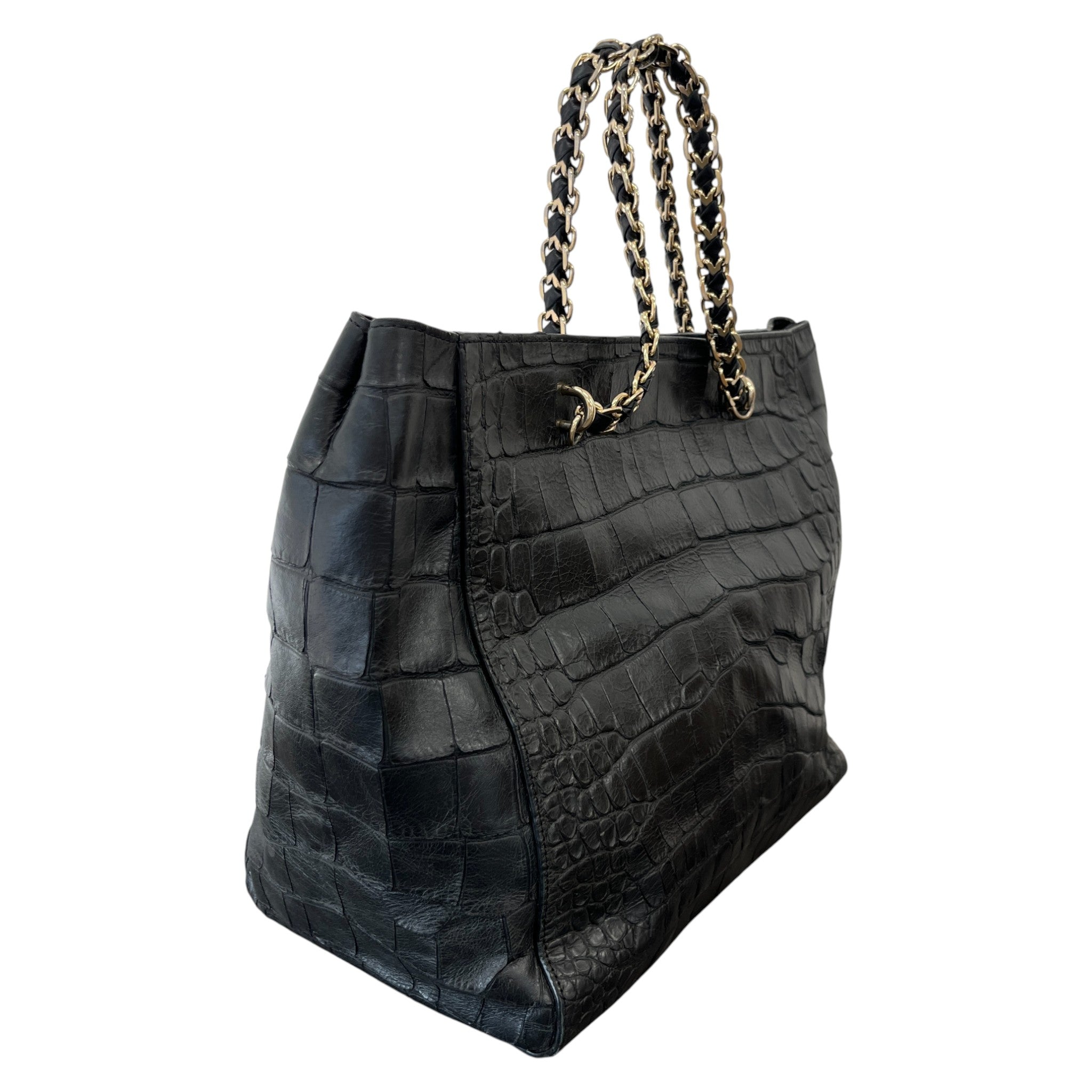 Women's Cecily Croc Print Handbag Black