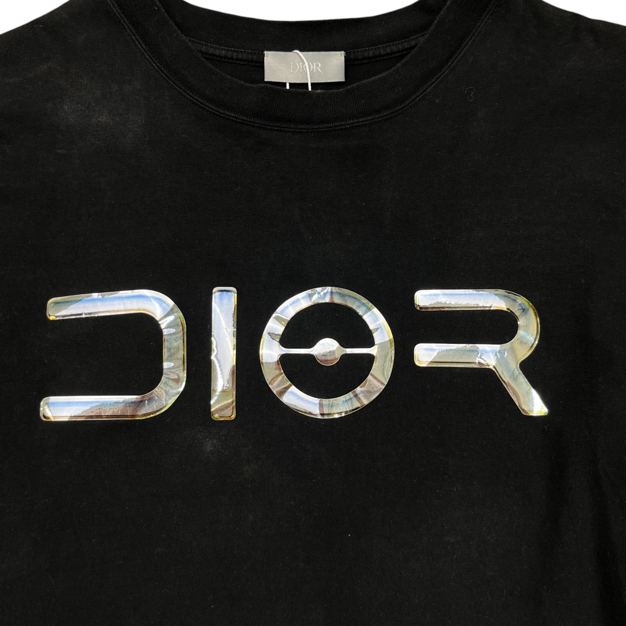 Men's Metallic Logo T-Shirt Black Size S