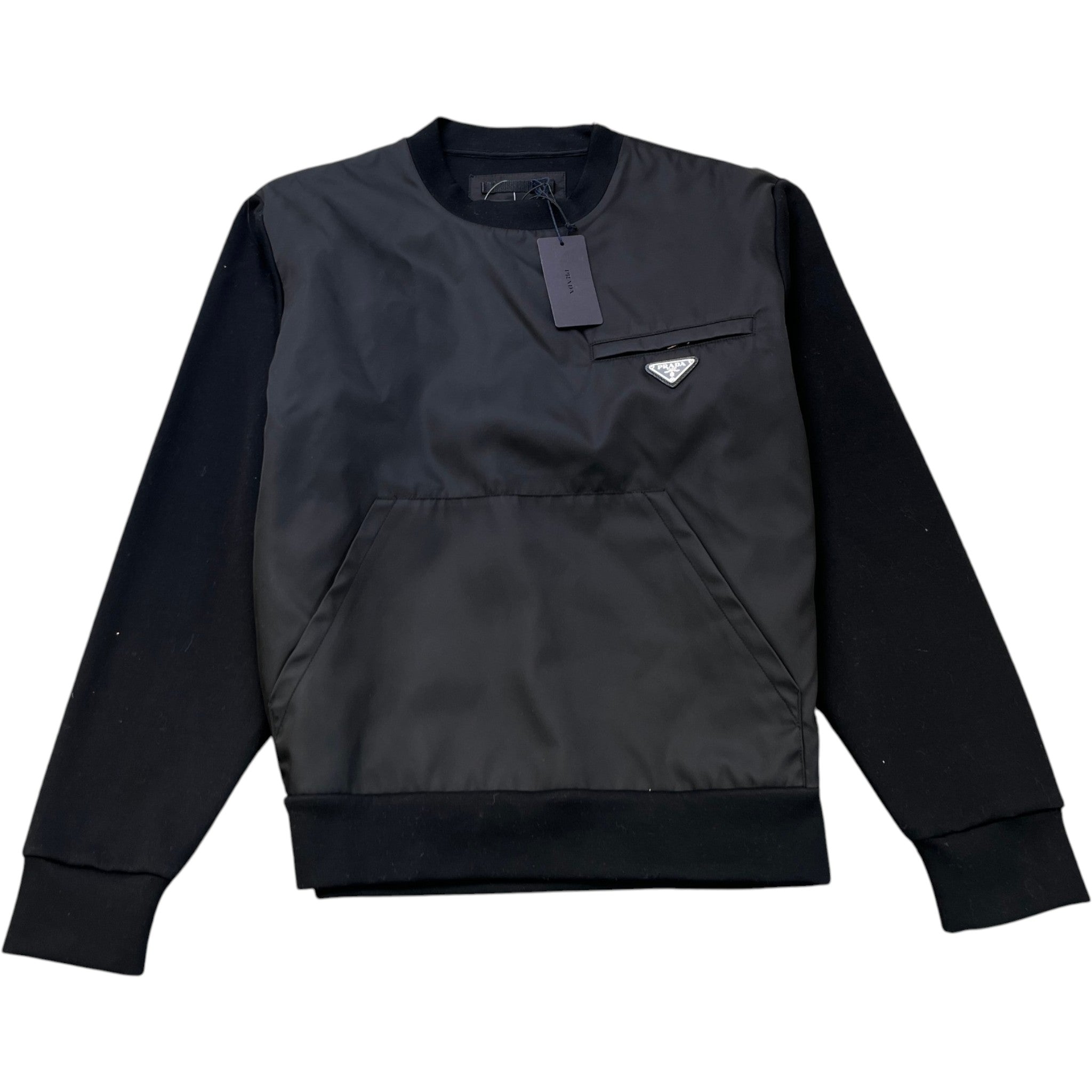 Men's Plaque Logo Sweatshirt Black Size M