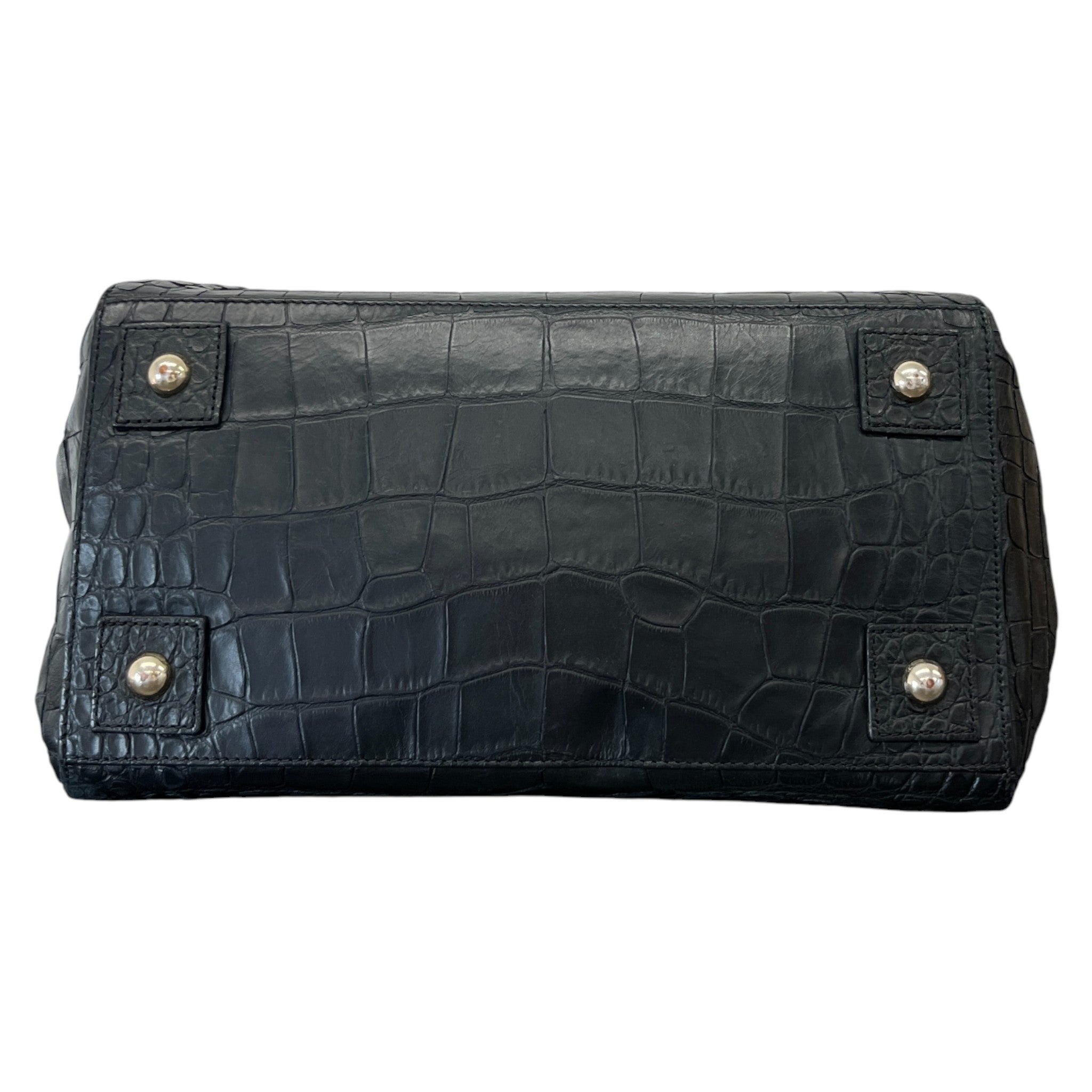 Women's Cecily Croc Print Handbag Black