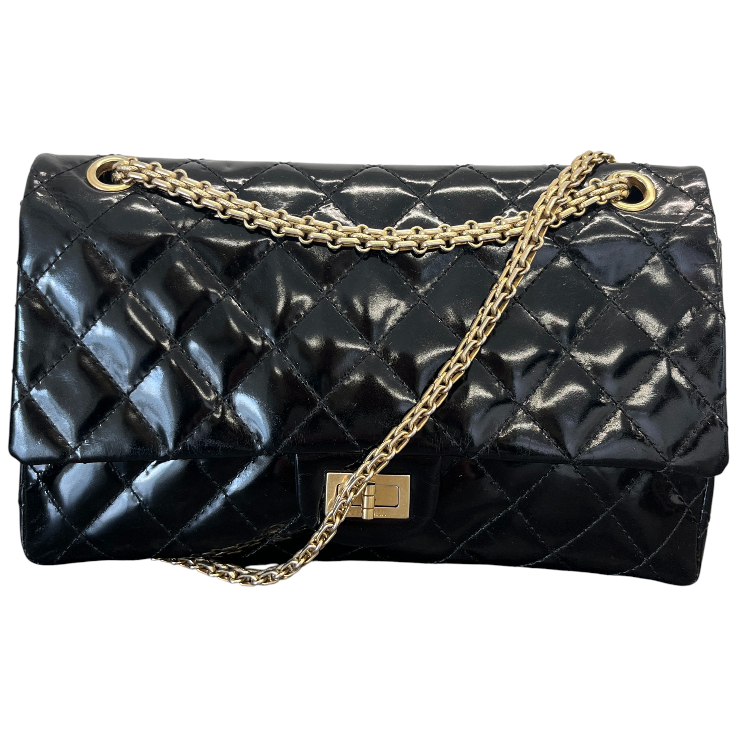 Women's 2.55 Reissue Flap Patent Bag Black
