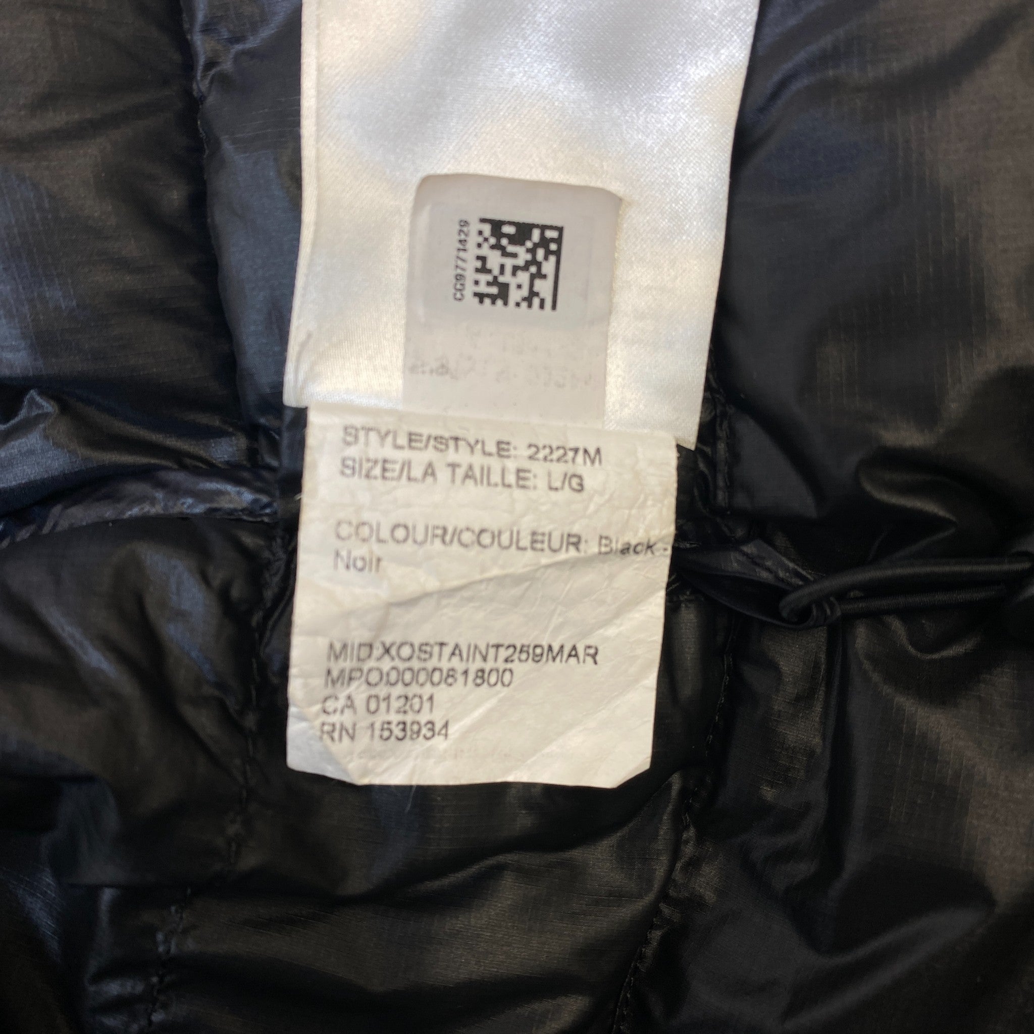 Men's Crofton Hooded Down Jacket Black Size L