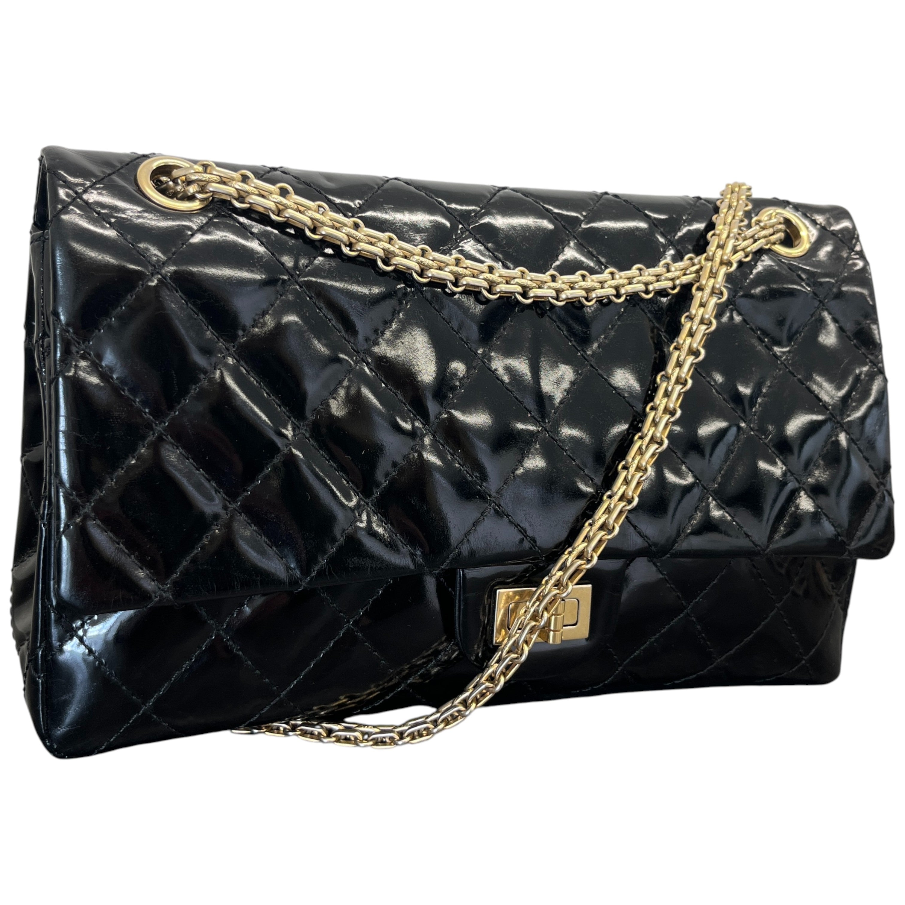 Women's 2.55 Reissue Flap Patent Bag Black