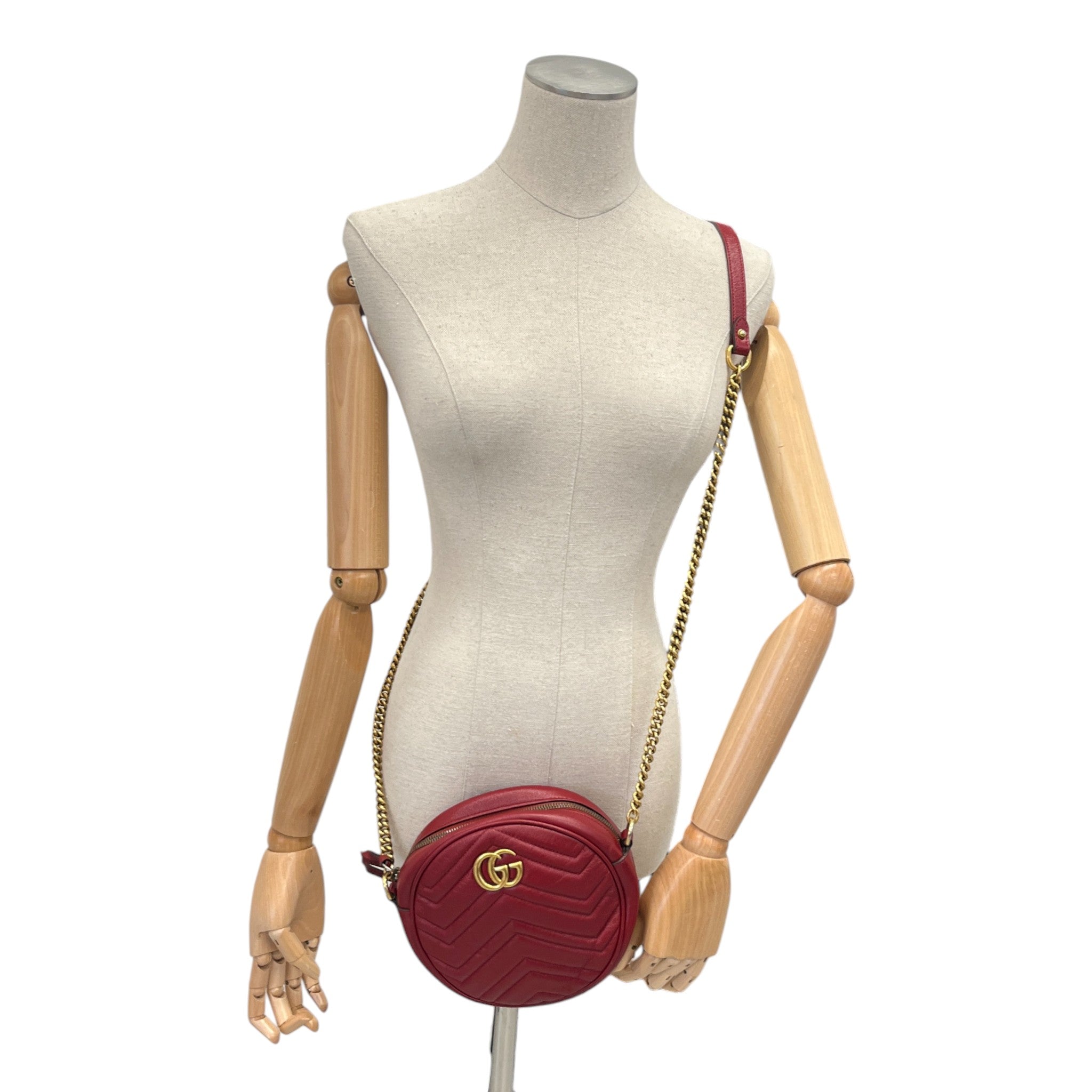 Women's Gg Marmont Round Bag Red