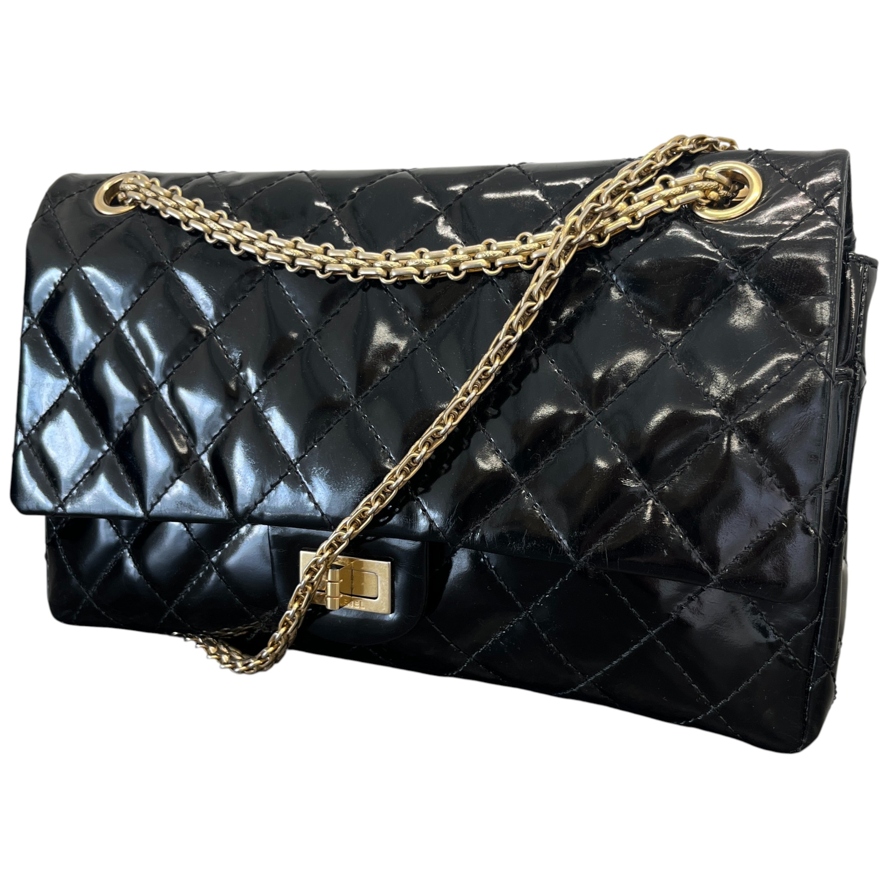Women's 2.55 Reissue Flap Patent Bag Black