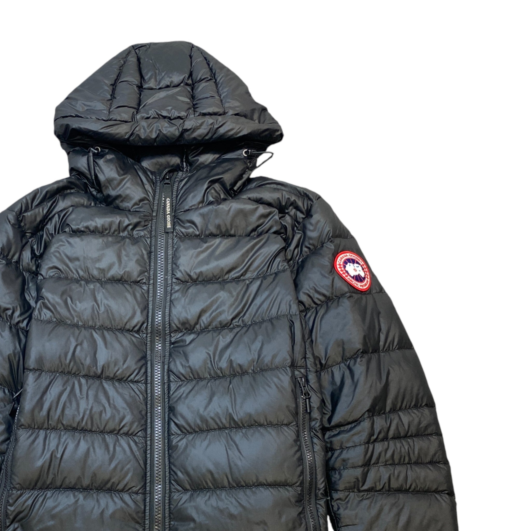 Men's Crofton Hooded Down Jacket Black Size L