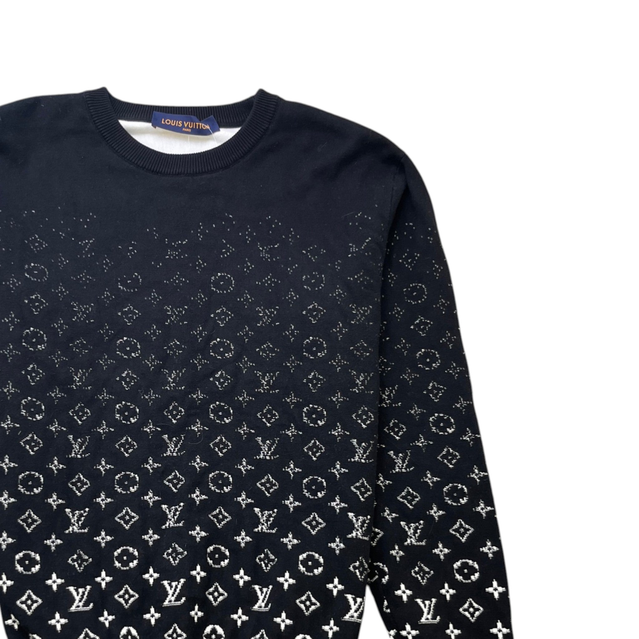 Men's Gradient Monogram Sweatshirt Black Size M