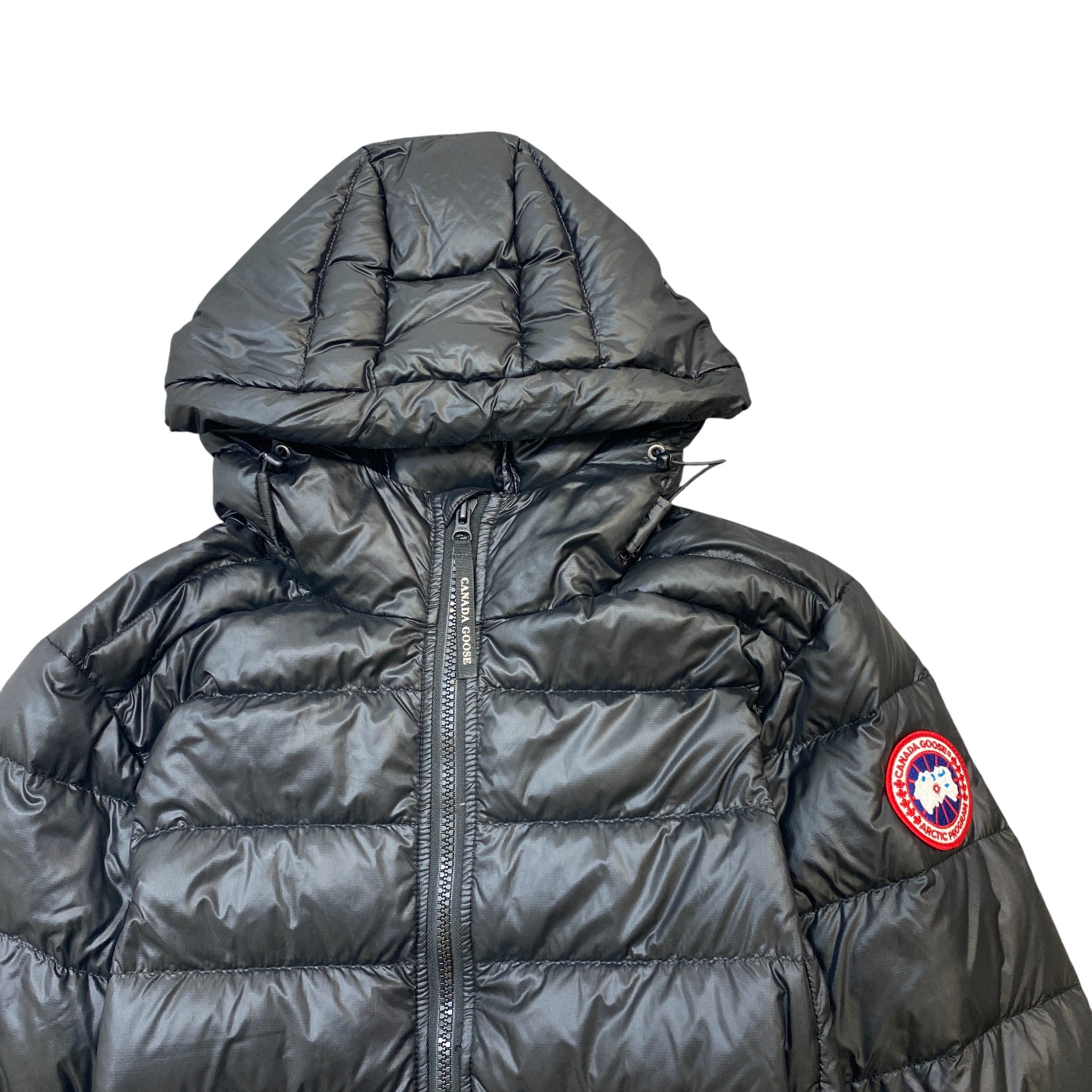 Men's Crofton Hooded Down Jacket Black Size L