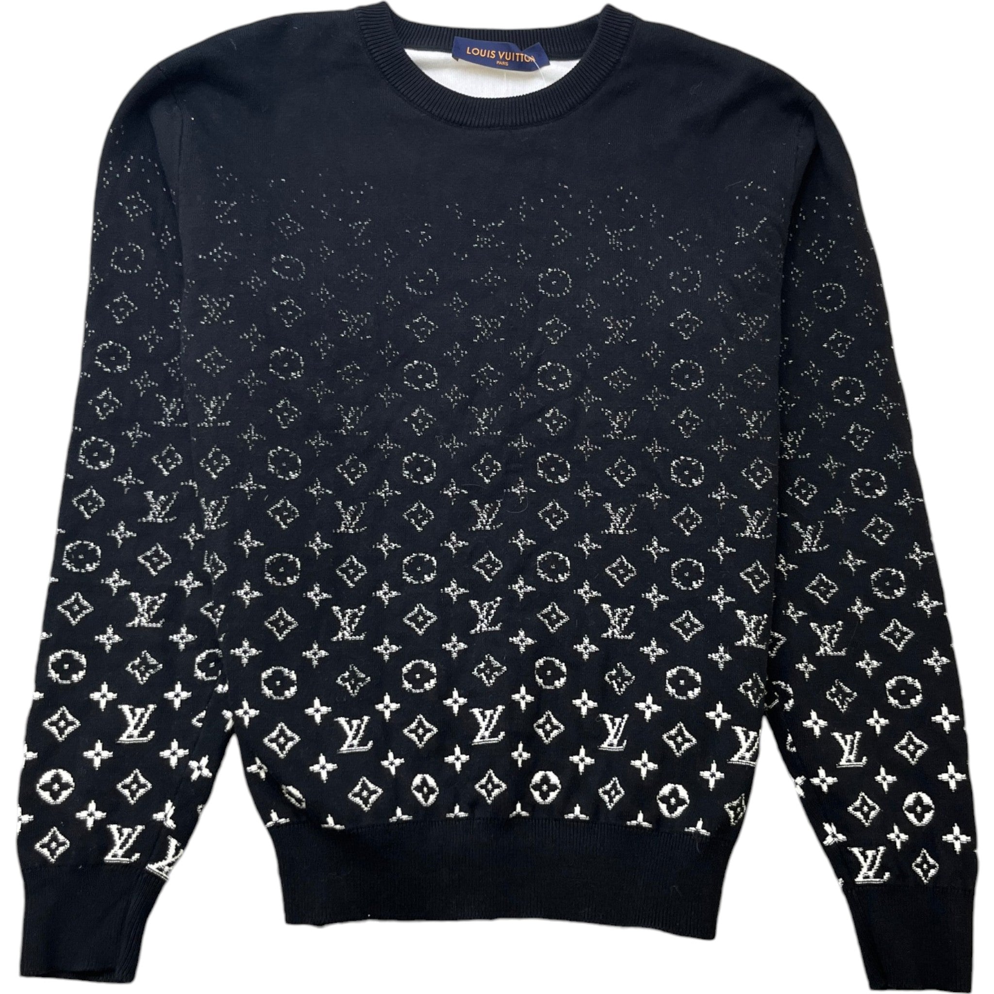 Men's Gradient Monogram Sweatshirt Black Size M