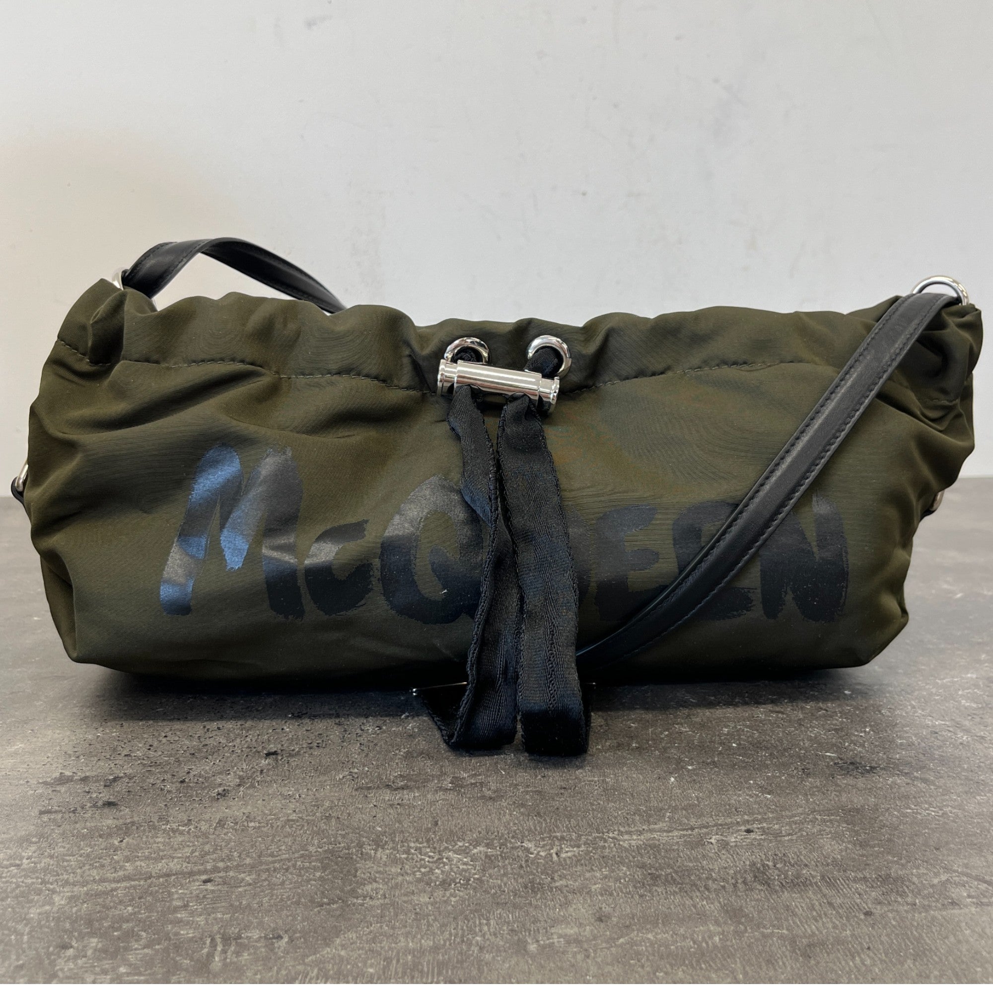 Women's Graffiti Logo Print Bag Khaki