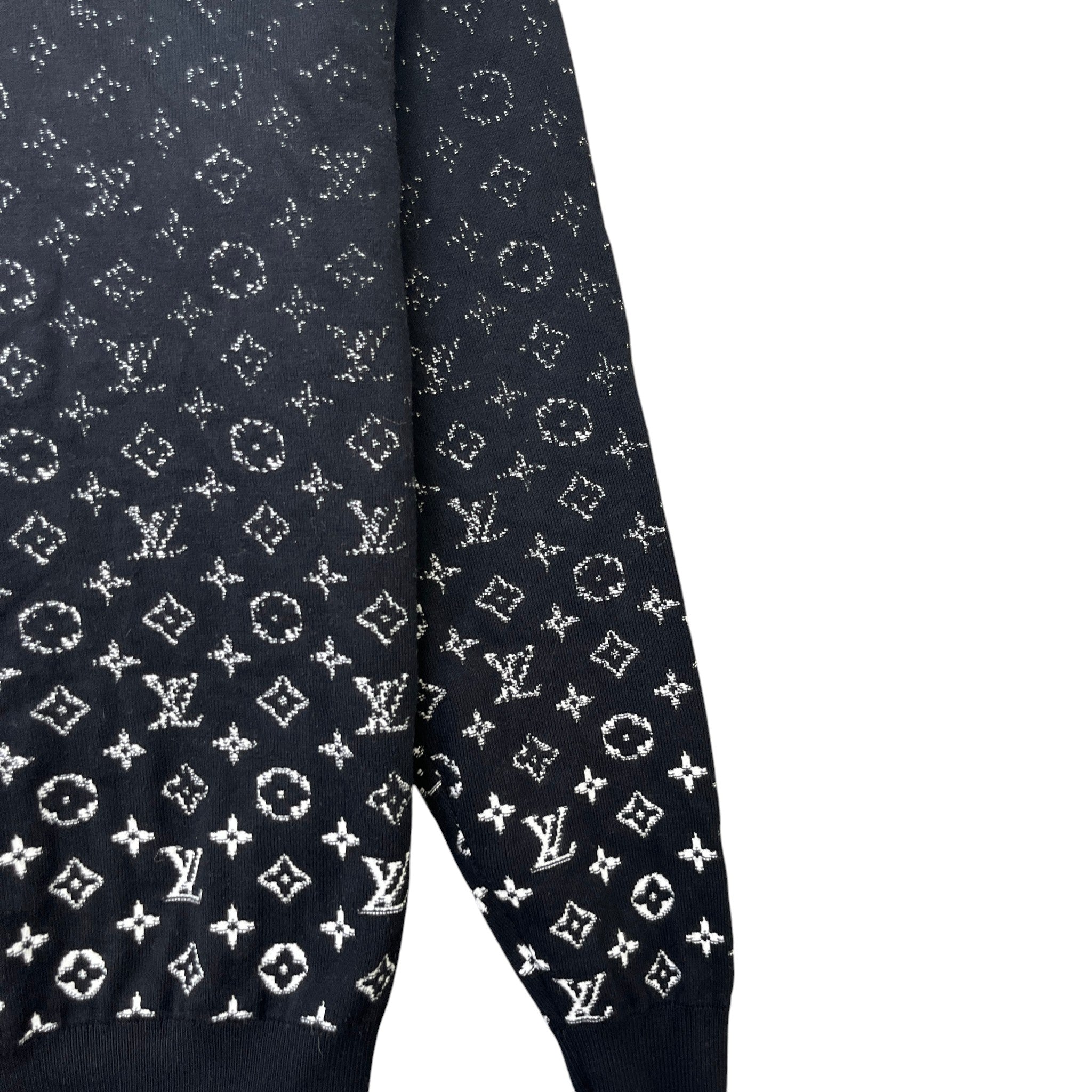Men's Gradient Monogram Sweatshirt Black Size M