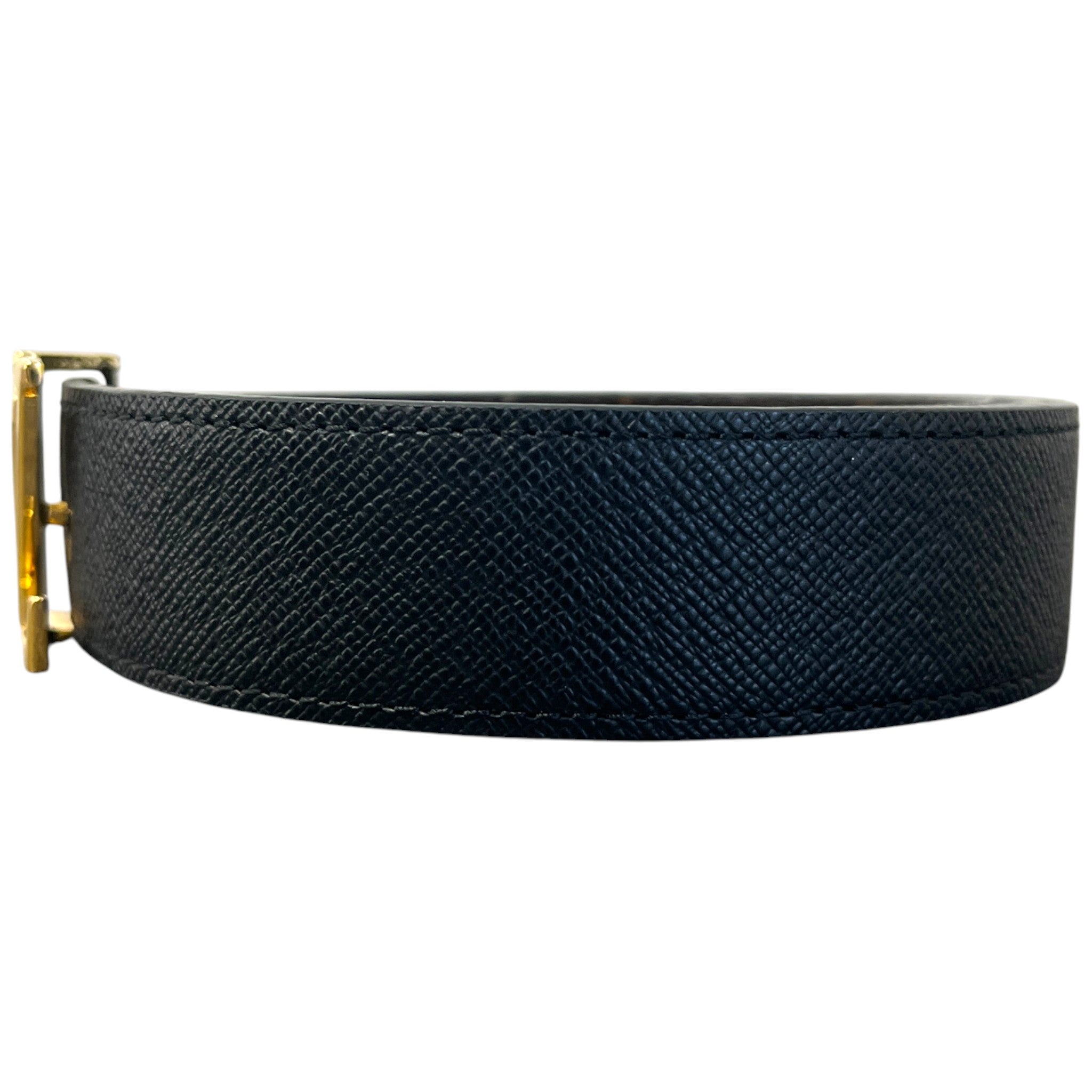 Women's Reversible Lv Initials Belt Black Size Waist 30"