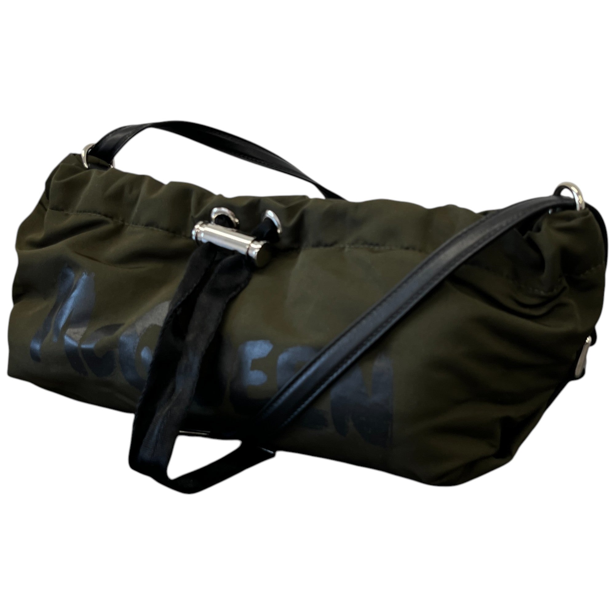 Women's Graffiti Logo Print Bag Khaki