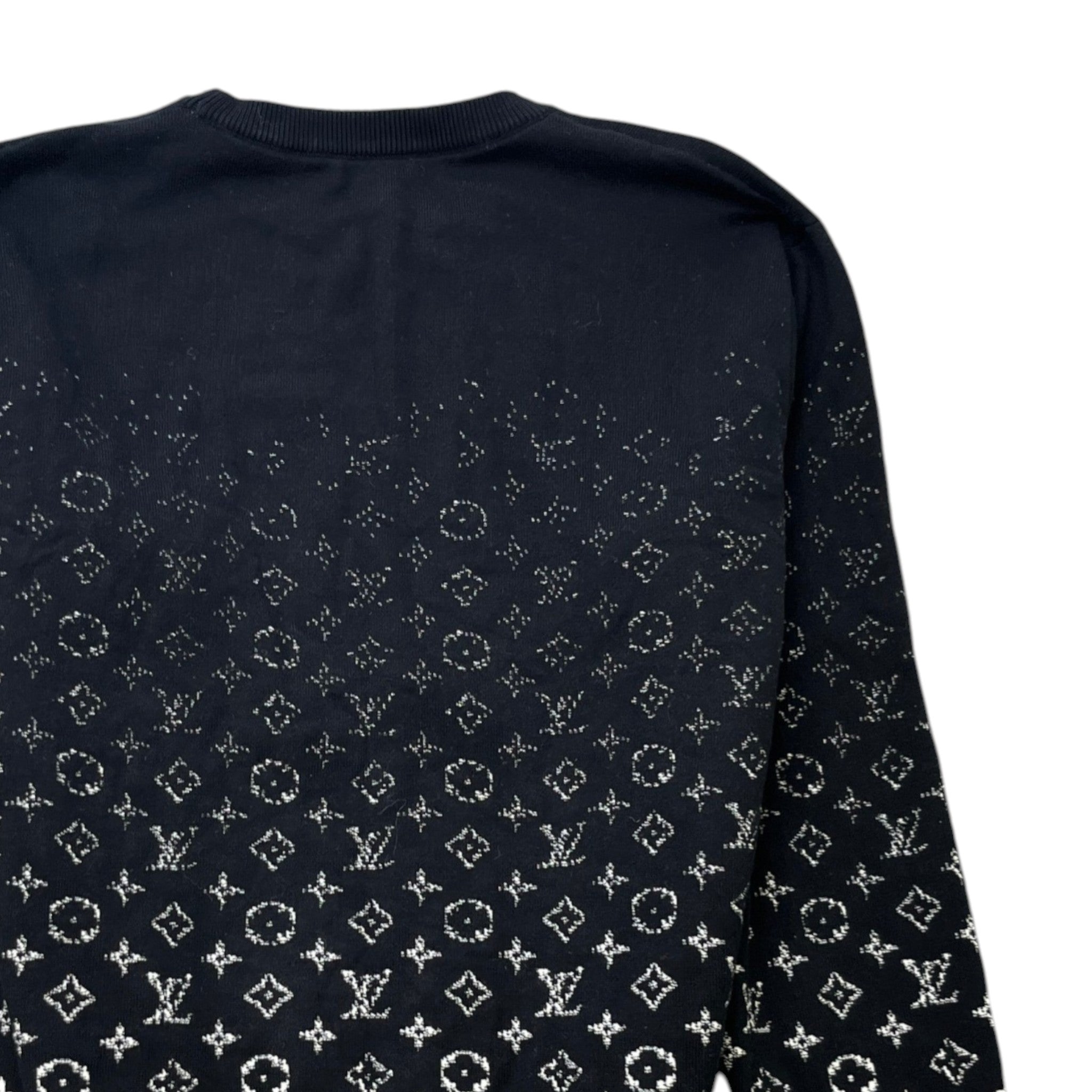 Men's Gradient Monogram Sweatshirt Black Size M