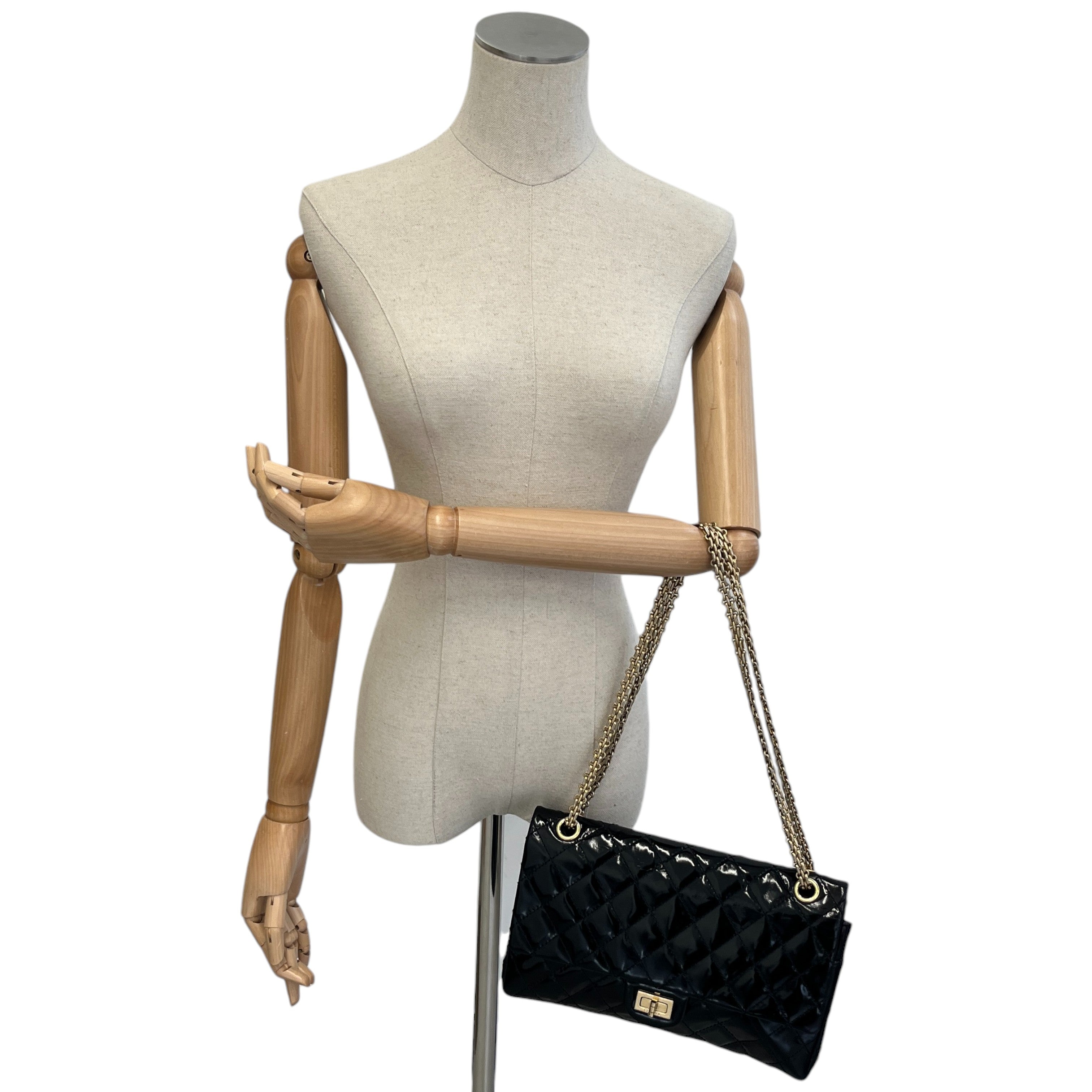 Women's 2.55 Reissue Flap Patent Bag Black