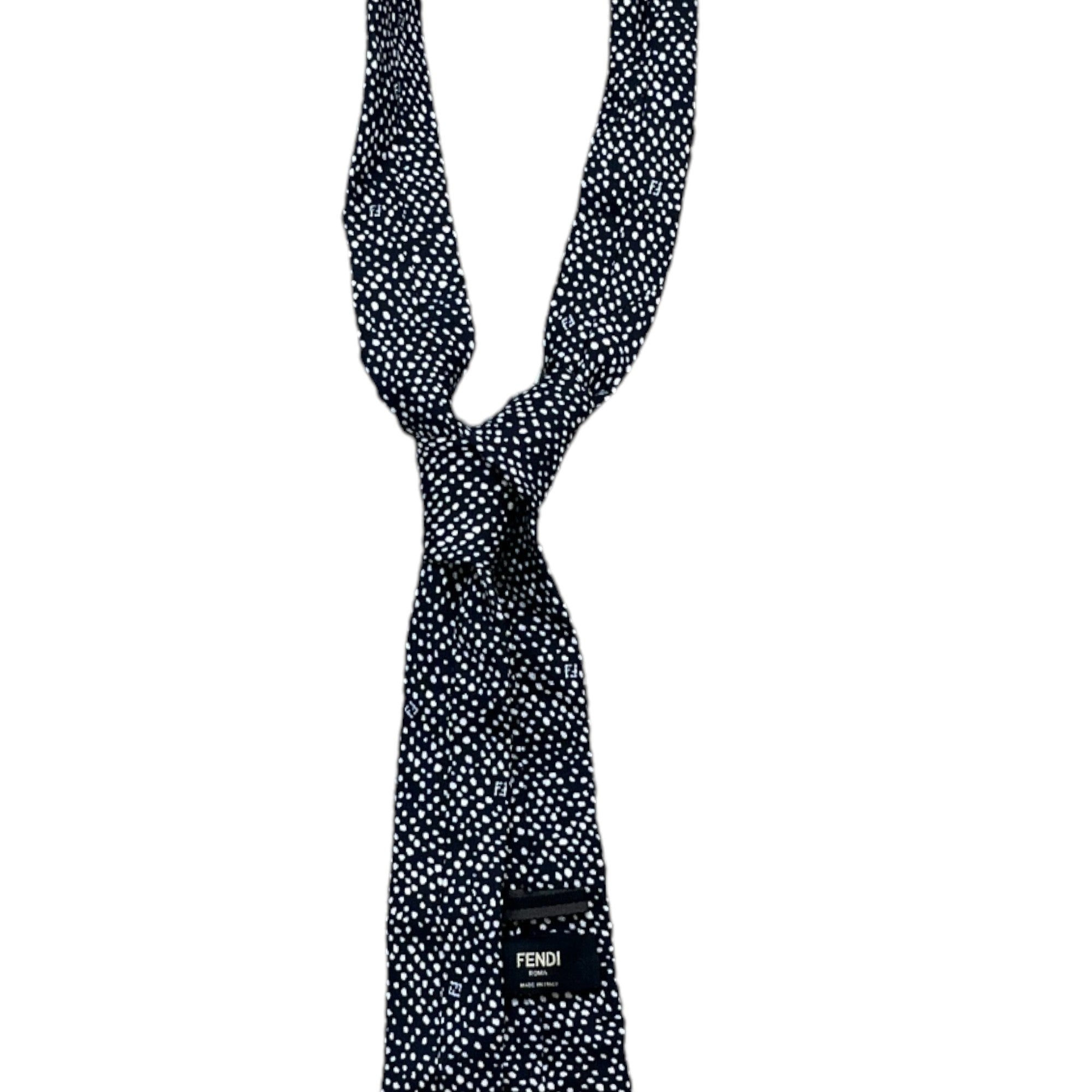 Men's Polkadot Tie Black