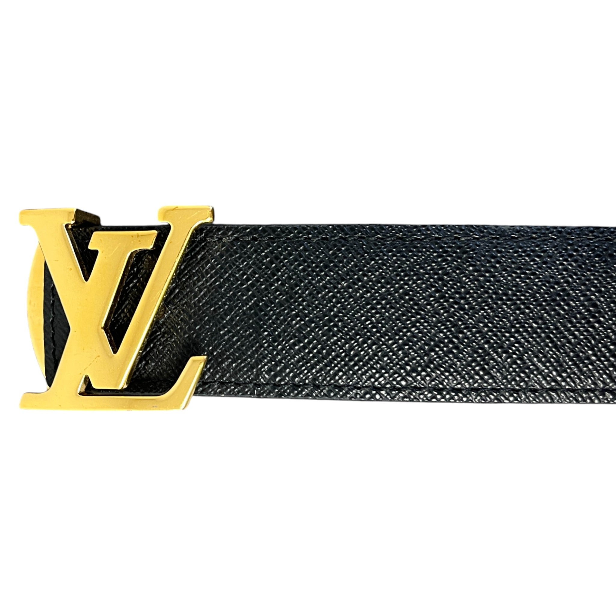 Women's Reversible Lv Initials Belt Black Size Waist 30"