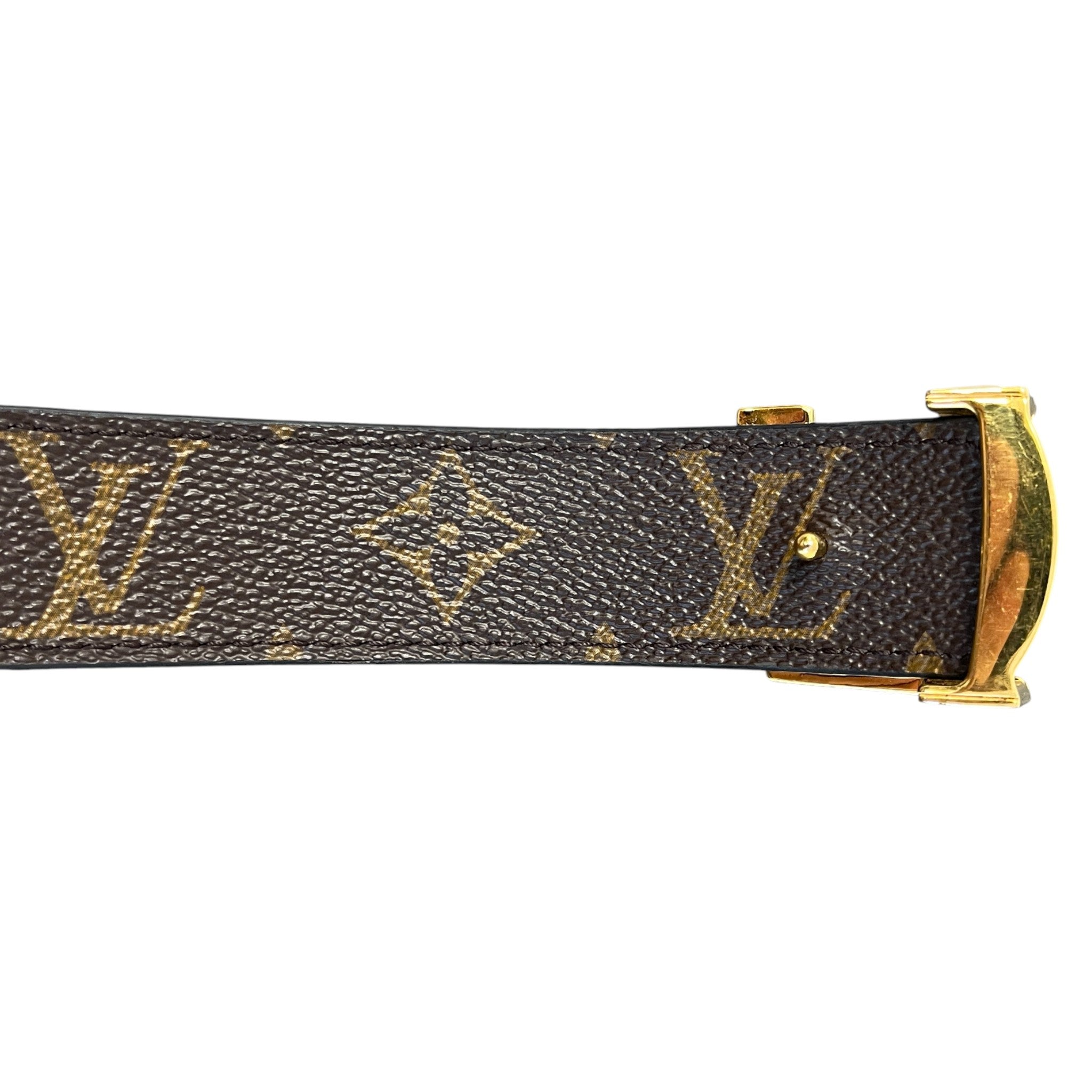 Women's Reversible Lv Initials Belt Black Size Waist 30"