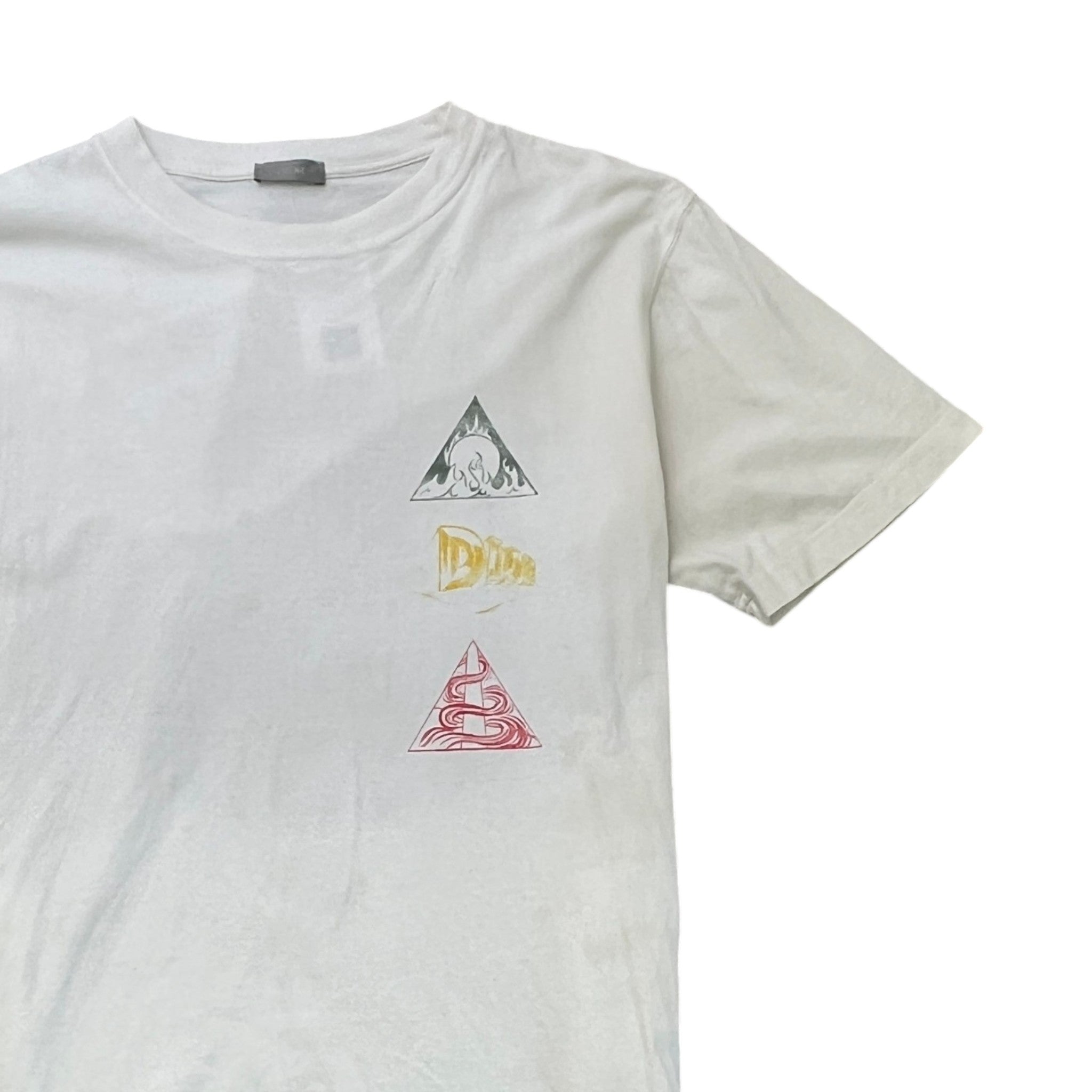 Men's Logo Print T-Shirt White Size L