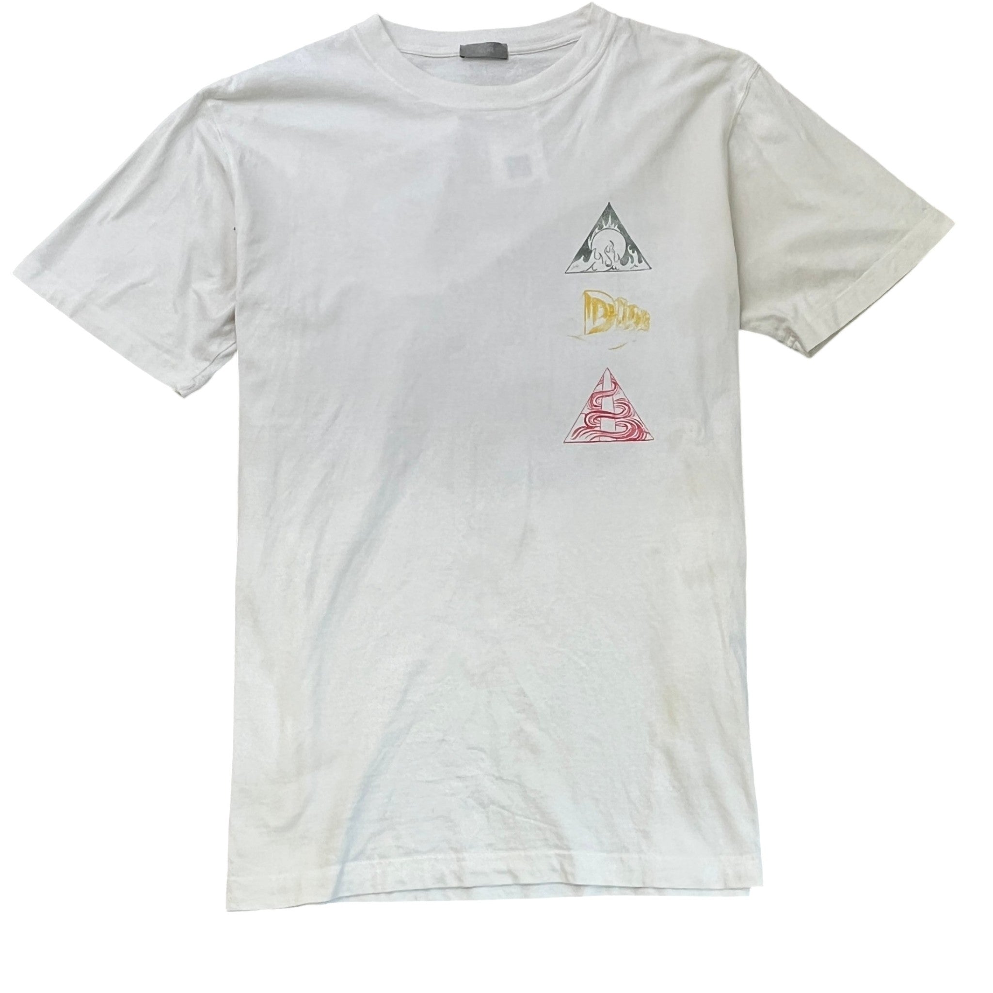 Men's Logo Print T-Shirt White Size L