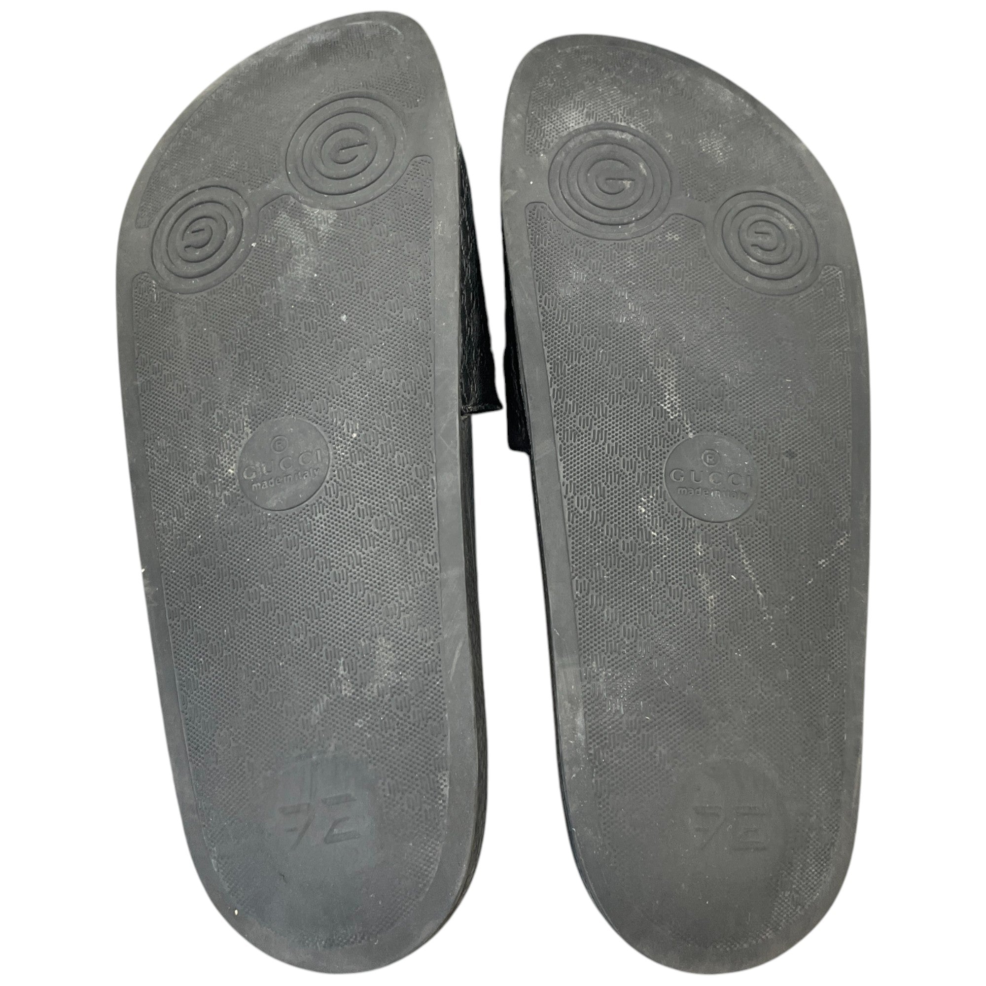 Men's Gg Embossed Logo Slides Black Size EU 41 / UK 7