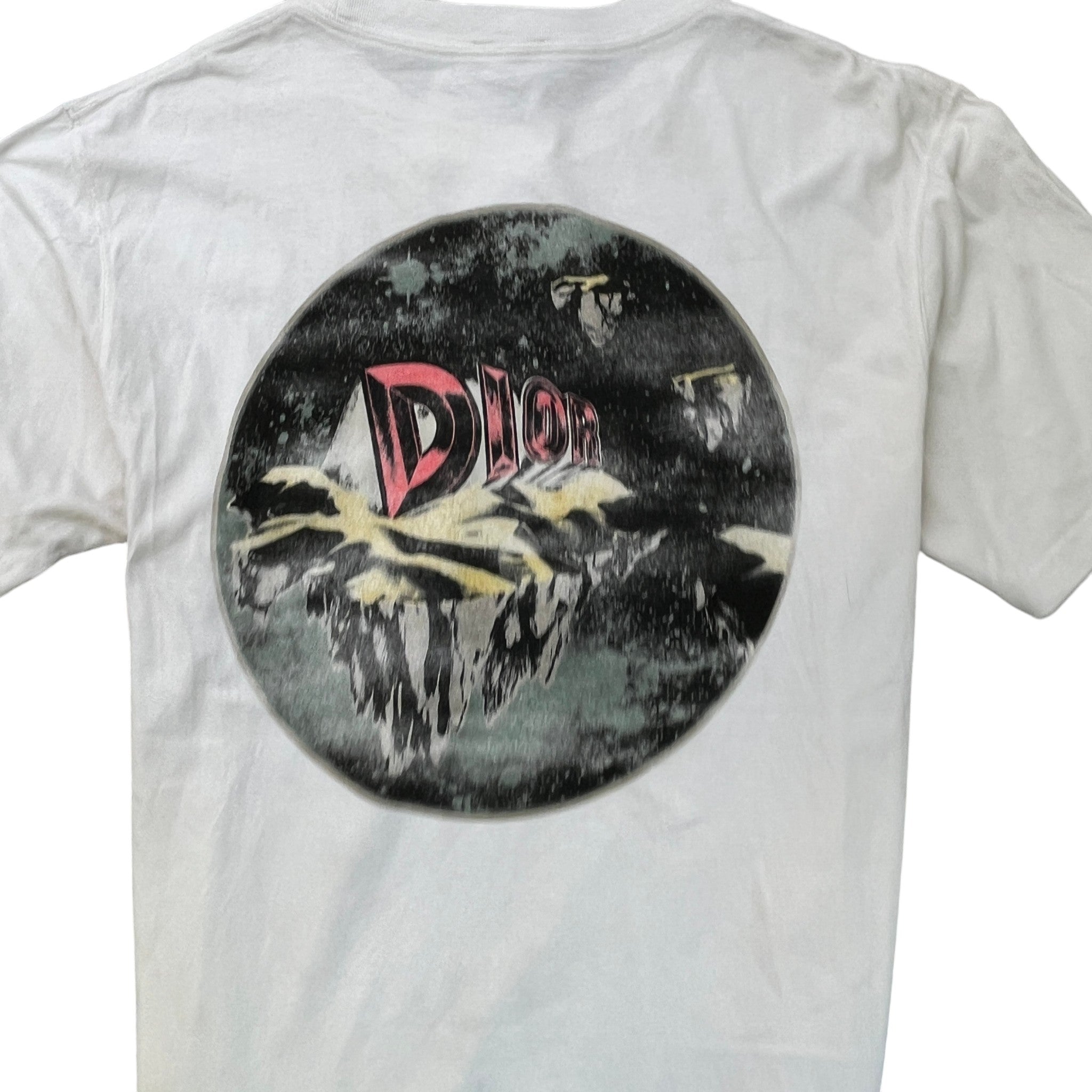 Men's Logo Print T-Shirt White Size L