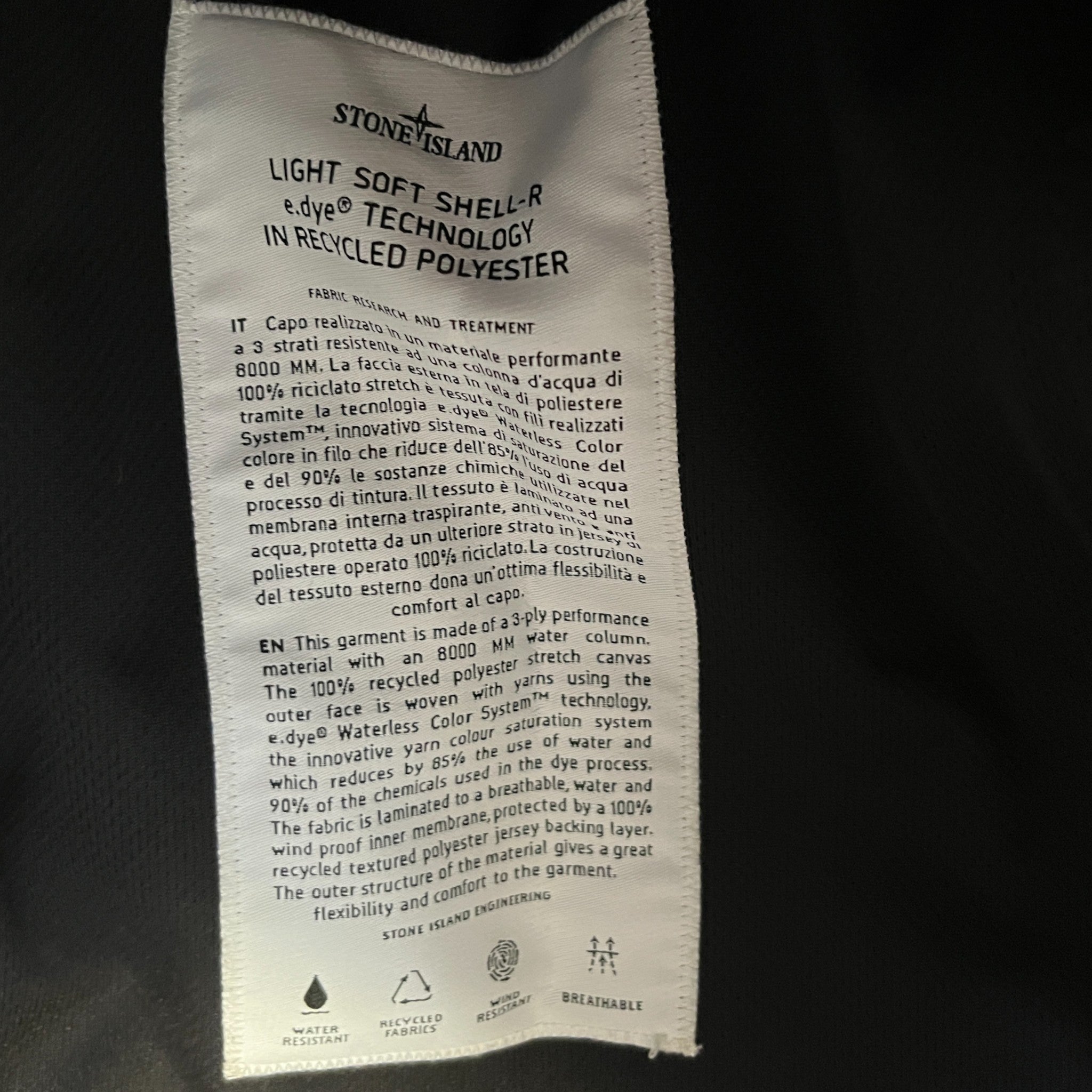 Men's Applique Logo Jacket Black Size L