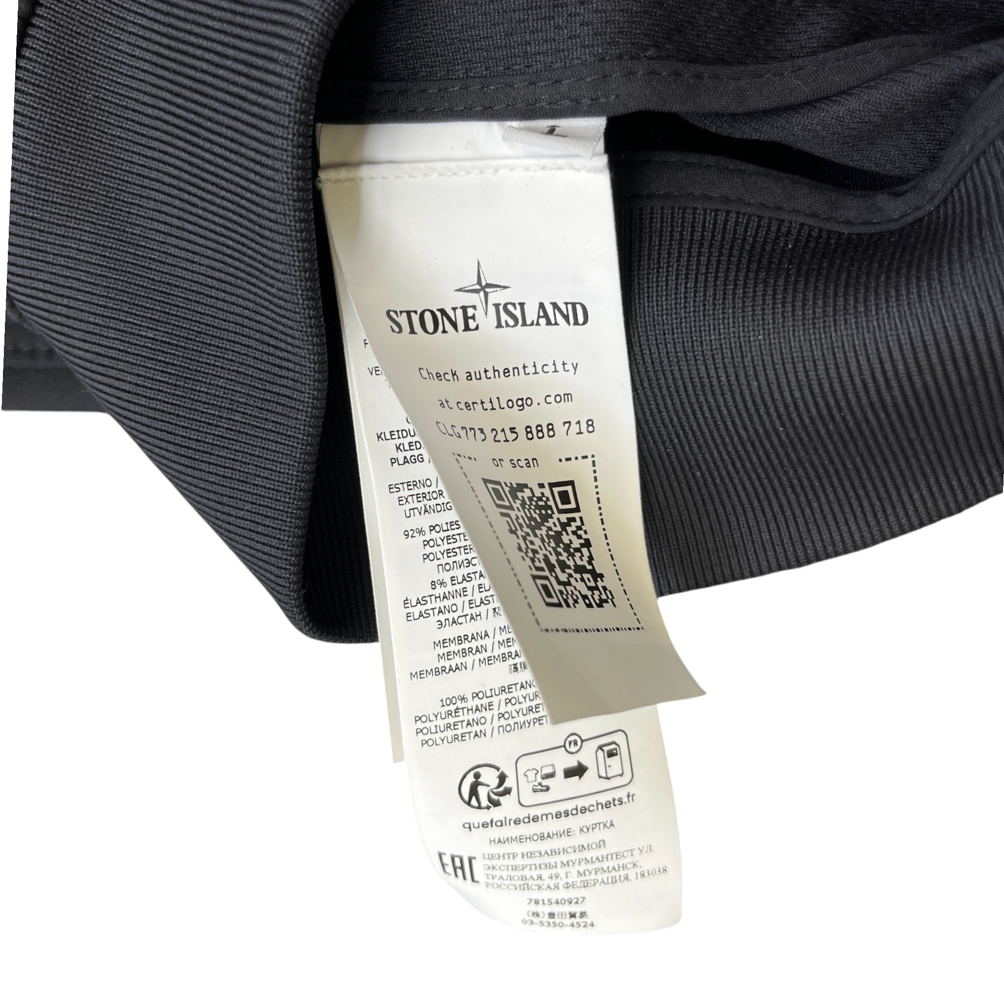 Men's Applique Logo Jacket Black Size L