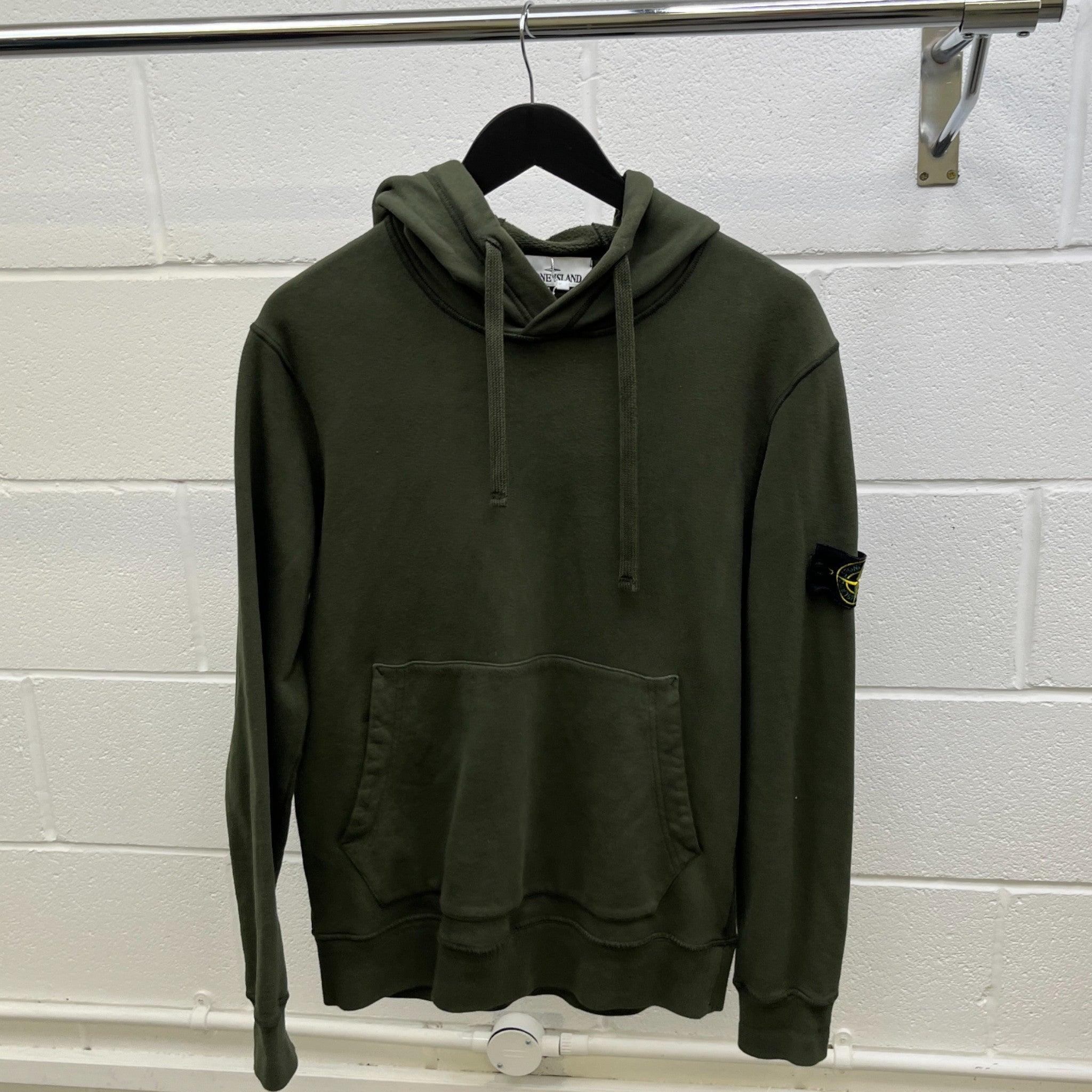 Men's Applique Logo Hoodie Khaki Size M