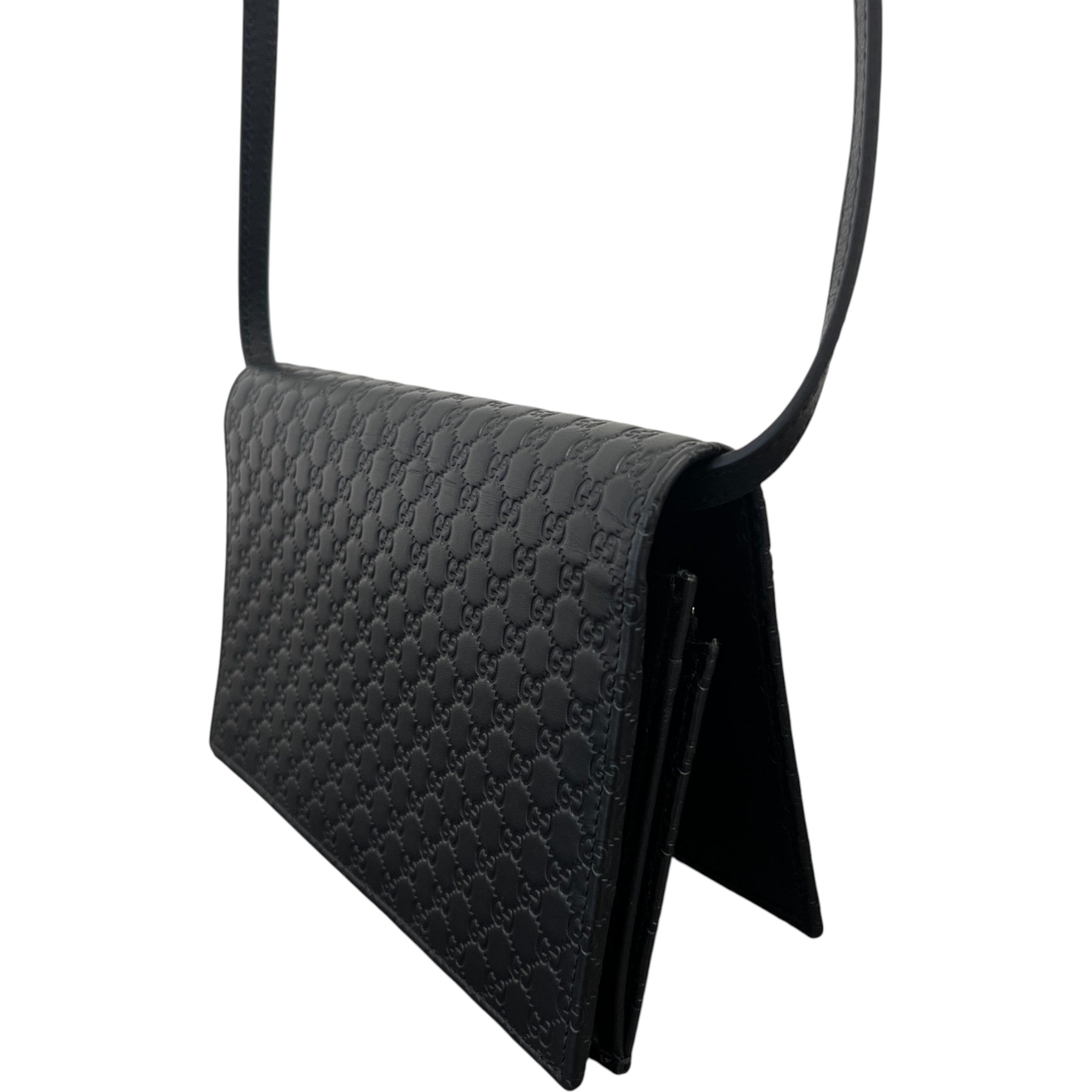 Women's Gg Supreme Microguccissima Handbag Black