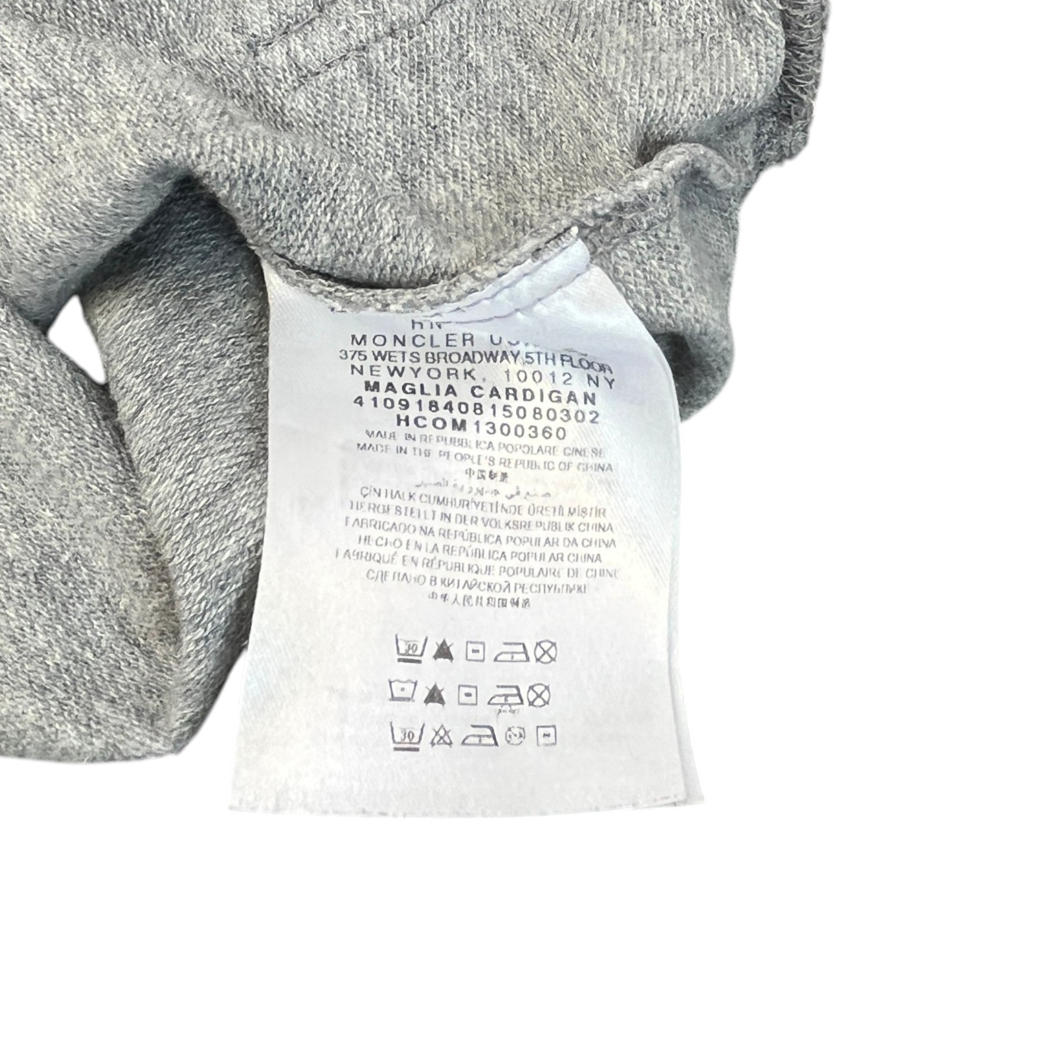 Men's Maglia Cardigan Hoodie Grey Size M