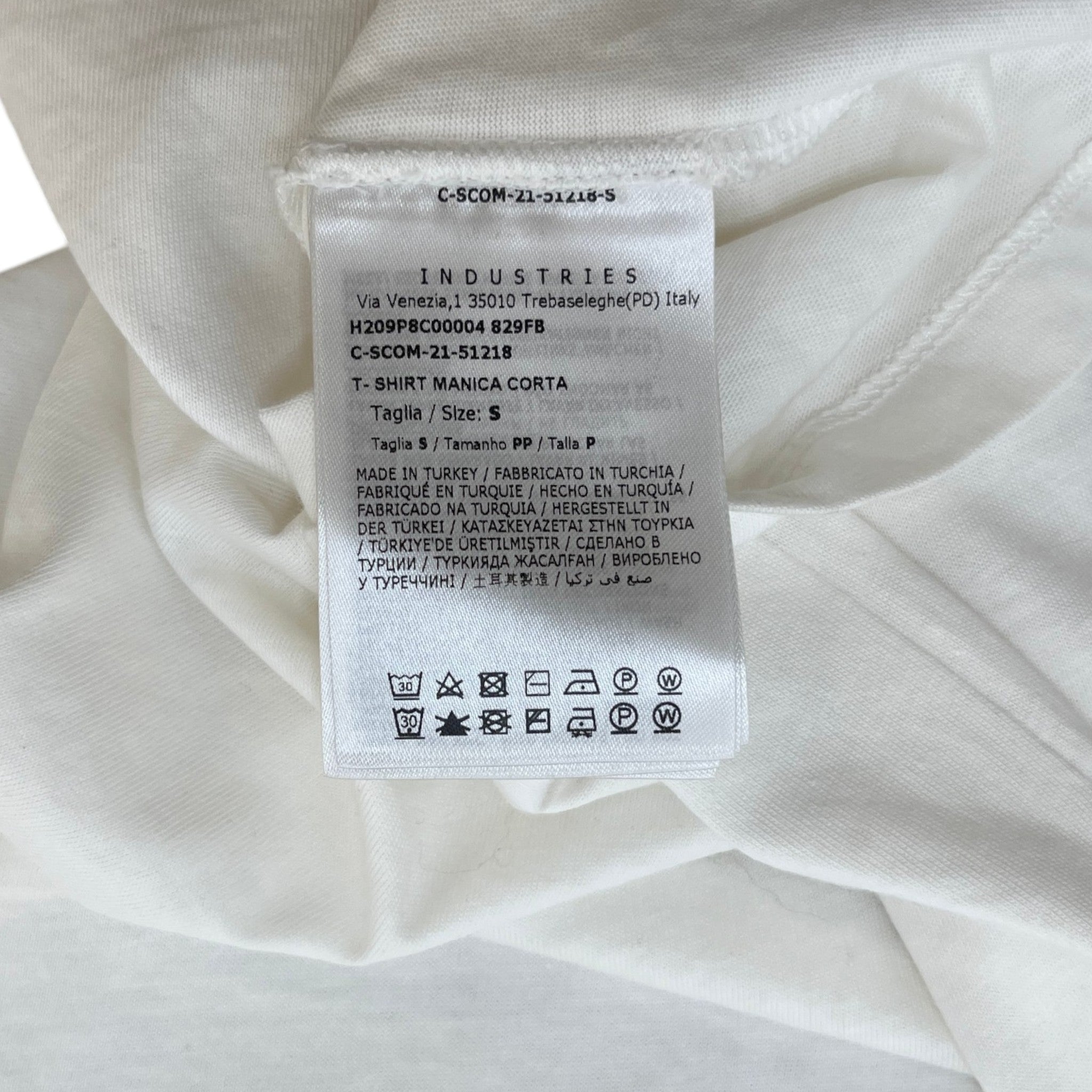 Men's Manica Corta T-Shirt White Size S