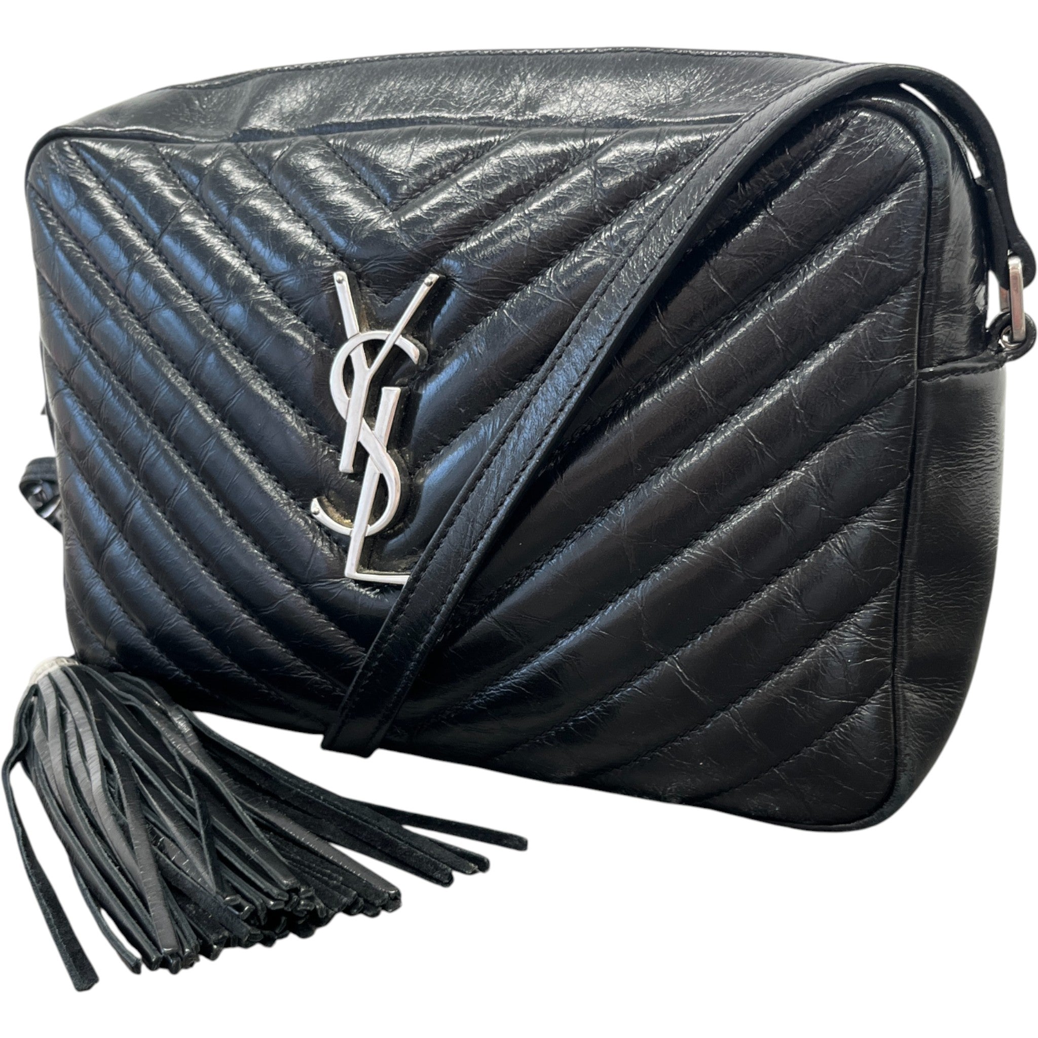 Women's Lou Matelasse Camera Handbag Black