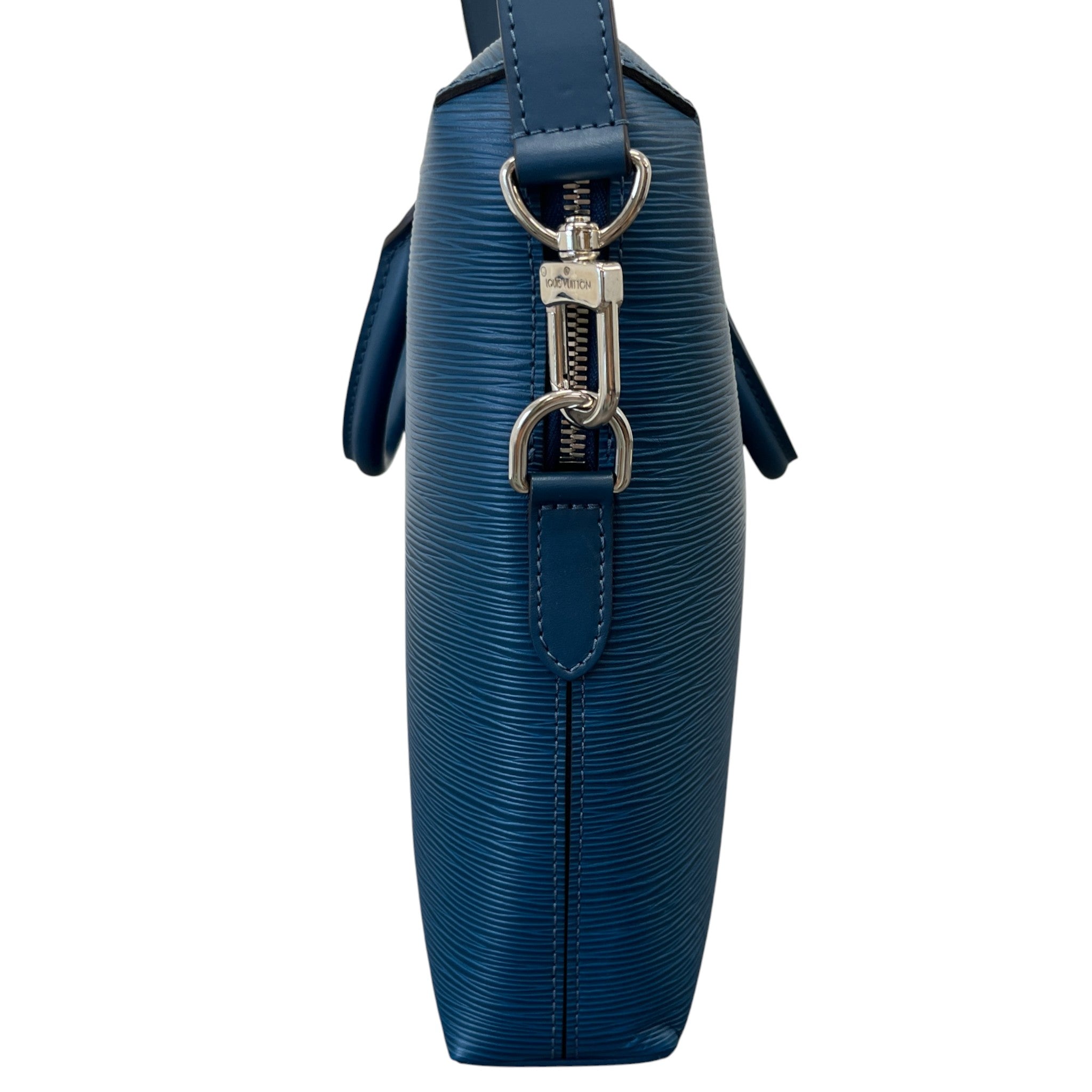 Men's Epi Porte Documents Briefcase Bag Blue