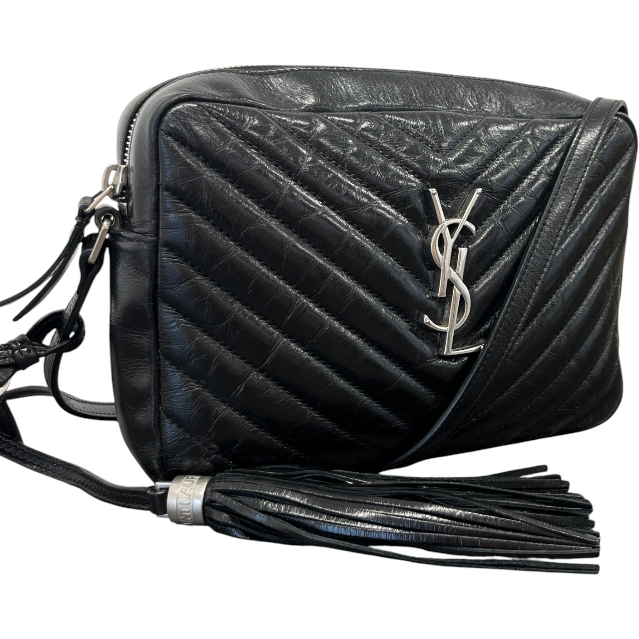 Women's Lou Matelasse Camera Handbag Black
